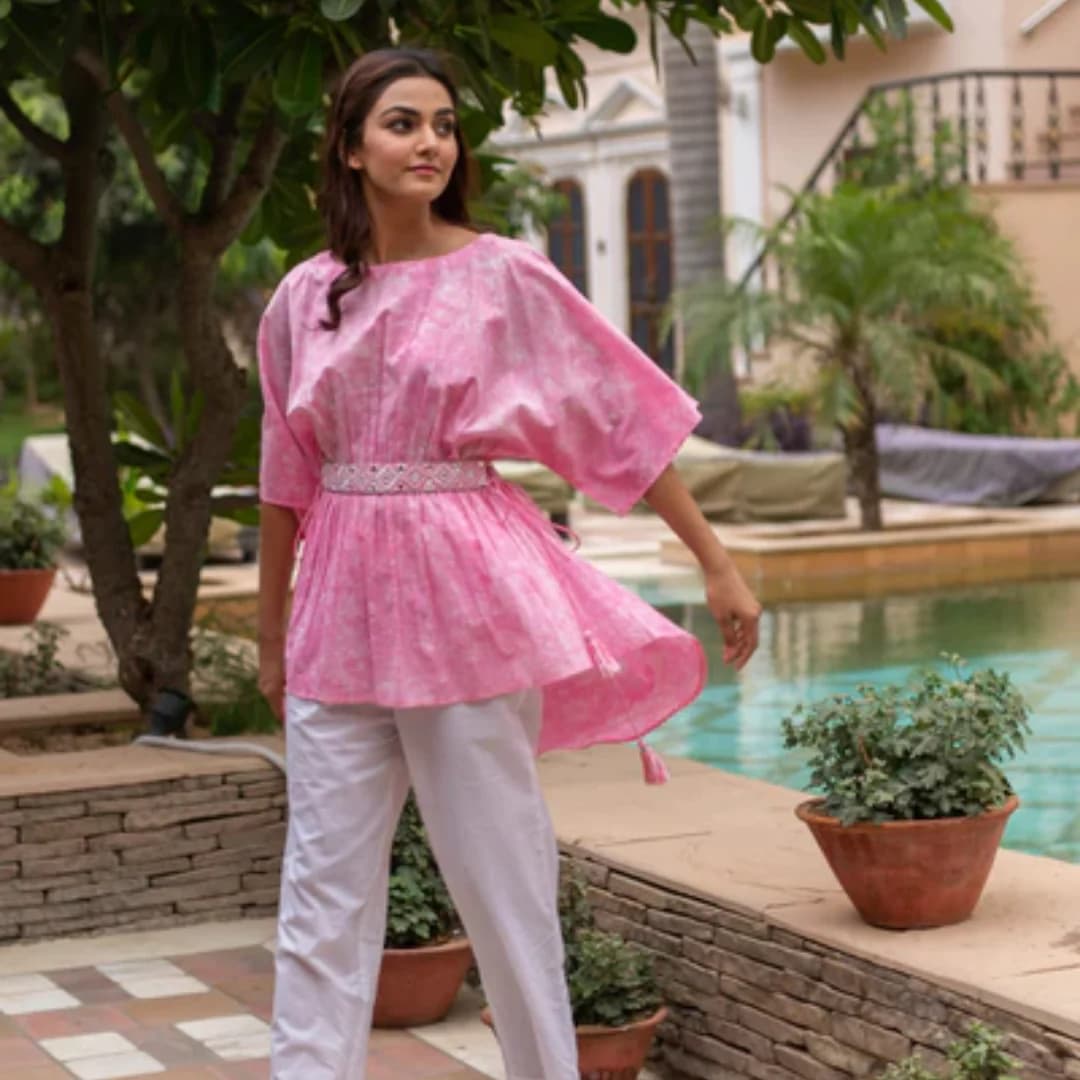 TIE DYE COTTON KAFTAN