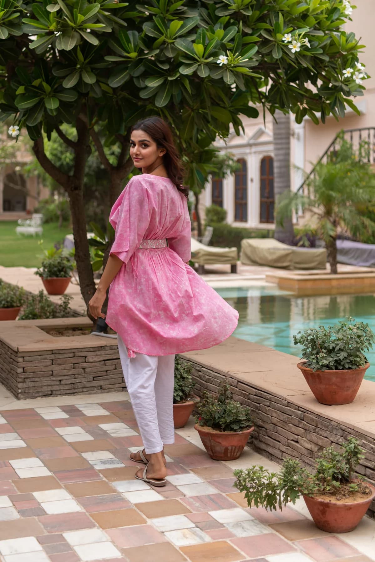 TIE DYE COTTON KAFTAN