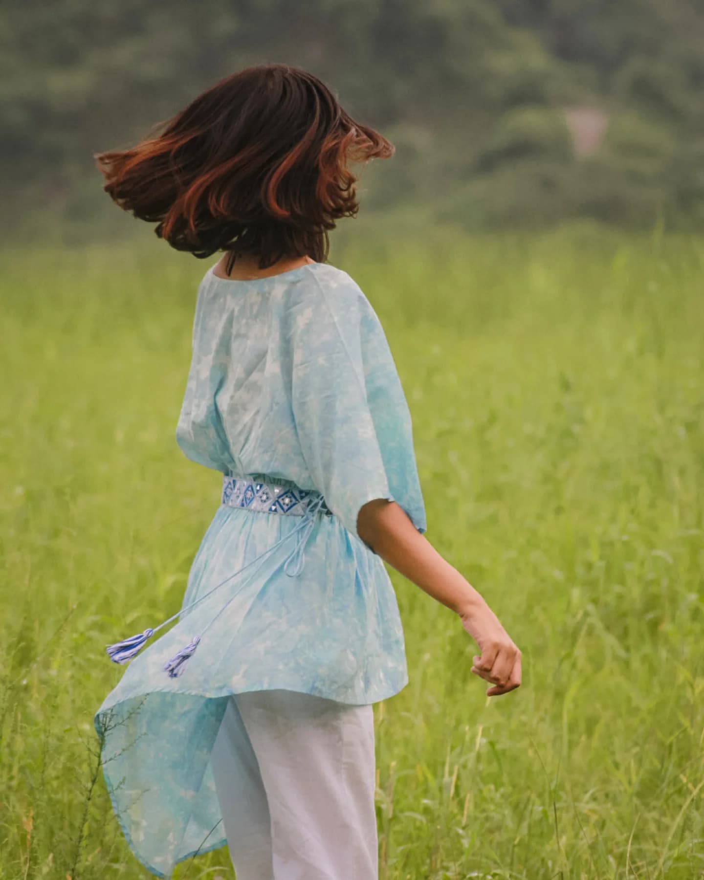 TIE DYE COTTON KAFTAN