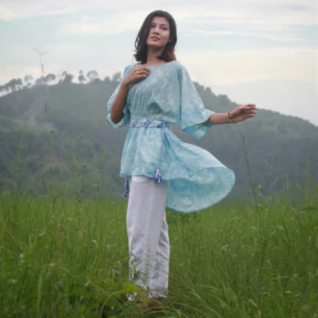 TIE DYE COTTON KAFTAN