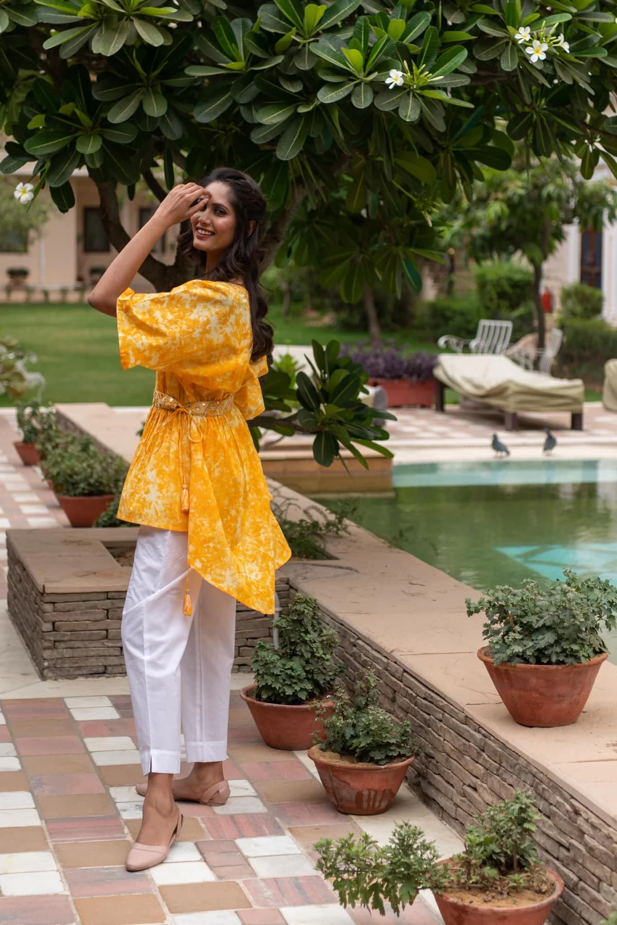 TIE DYE COTTON KAFTAN