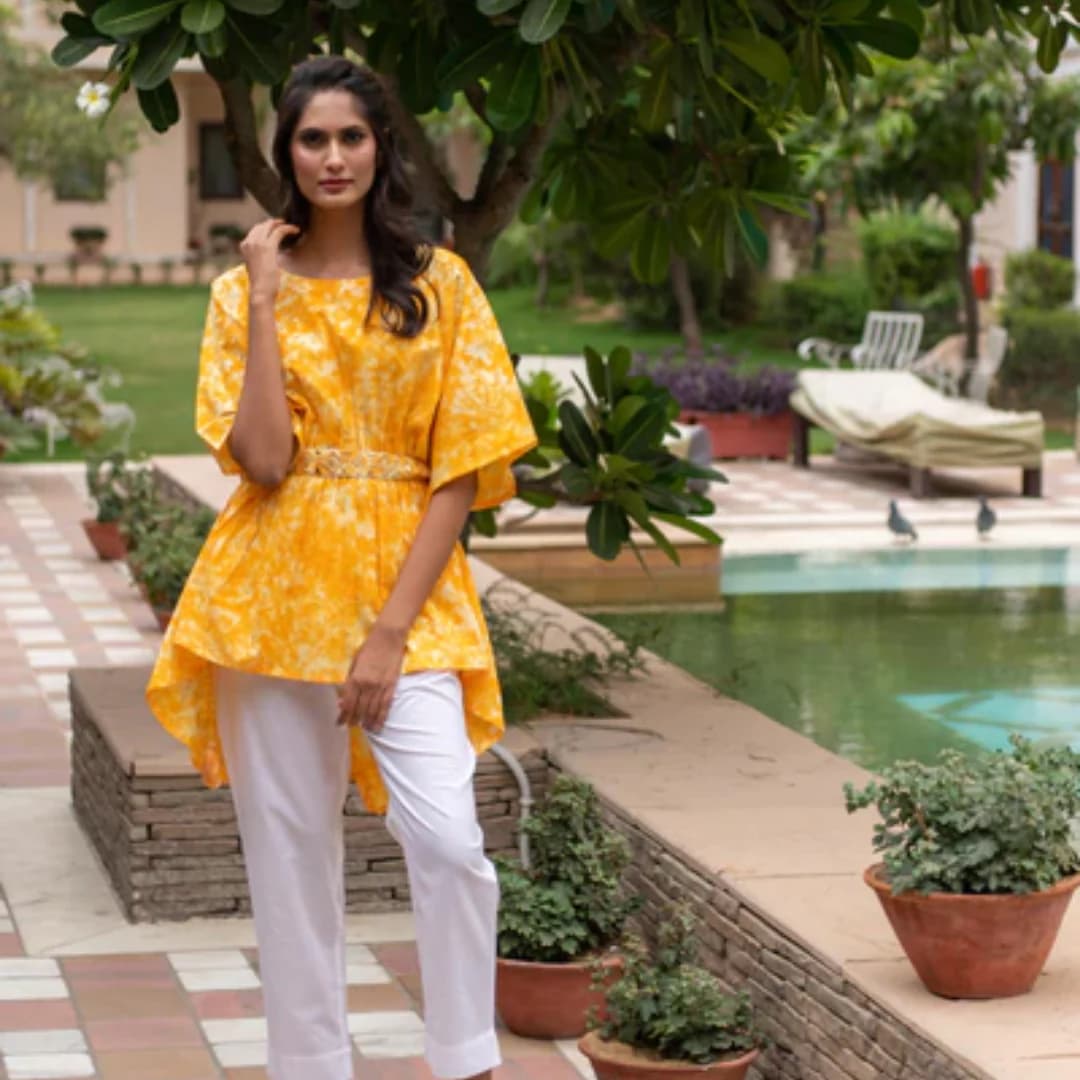 TIE DYE COTTON KAFTAN