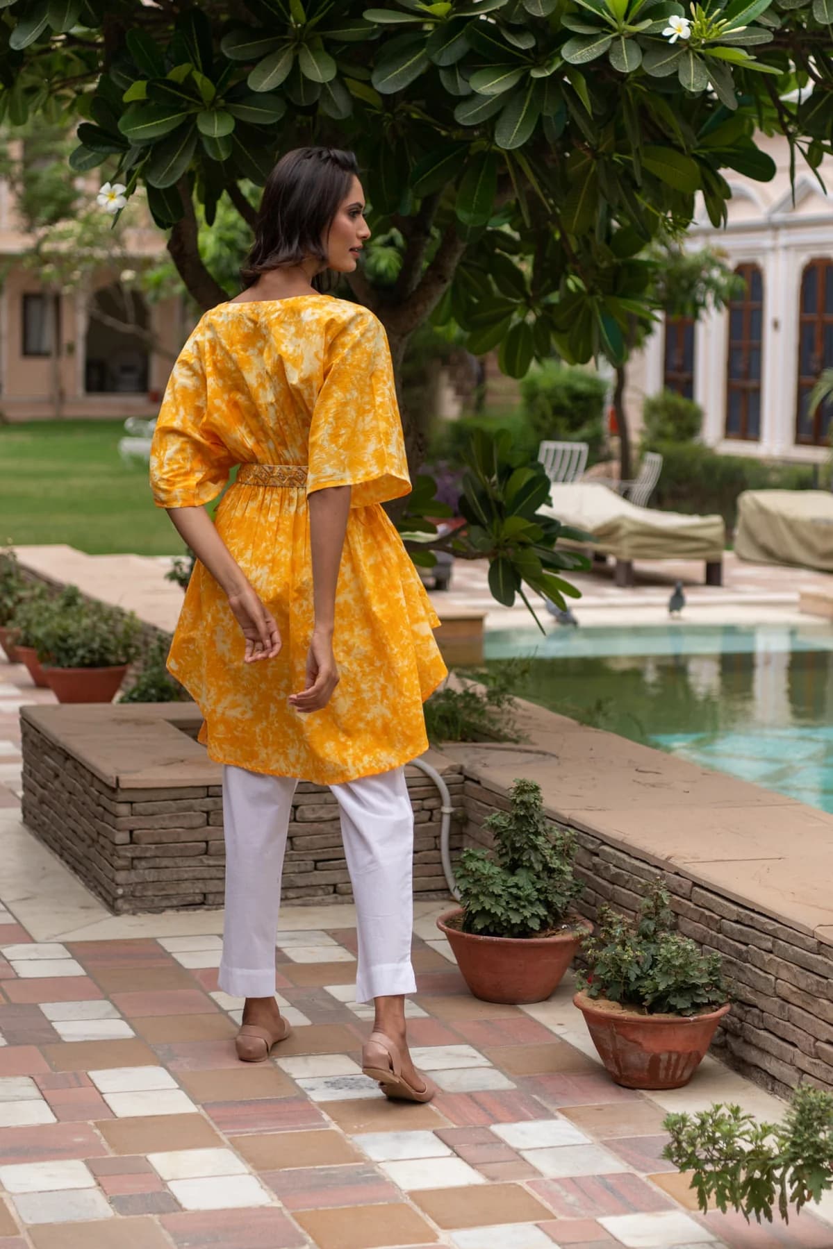 TIE DYE COTTON KAFTAN