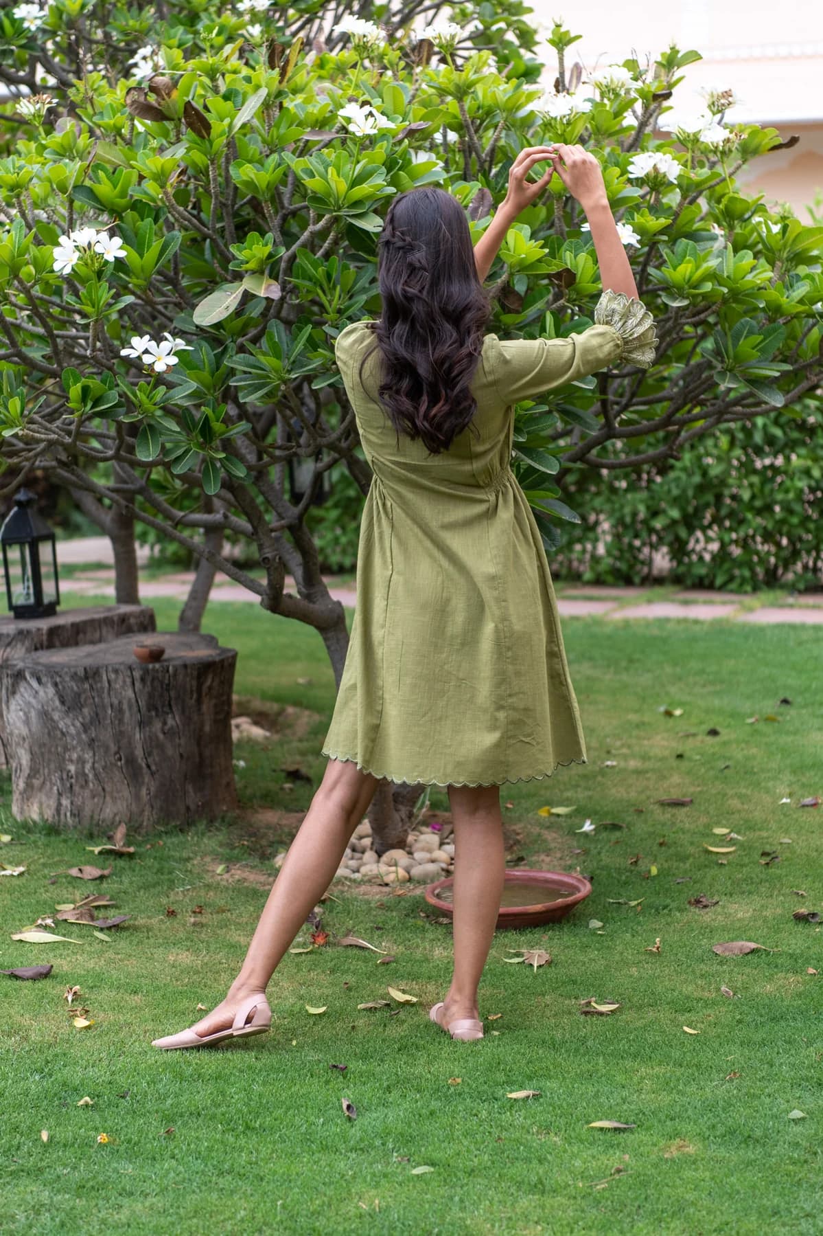 GREEN SHIRT  DRESS
