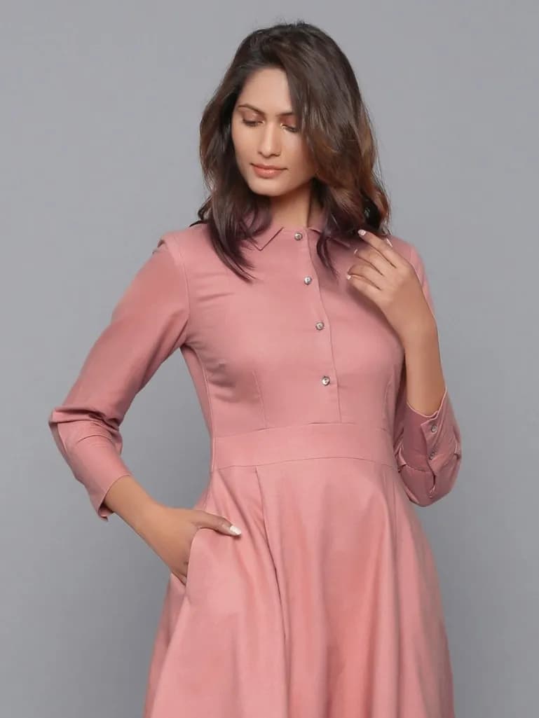 OLD ROSE COTTON DRESS