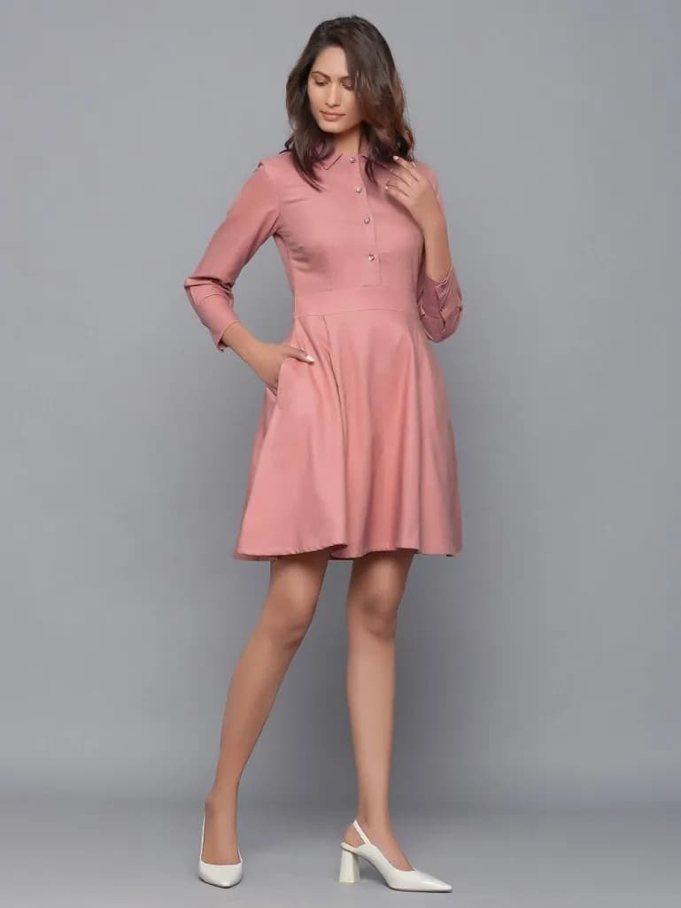 OLD ROSE COTTON DRESS