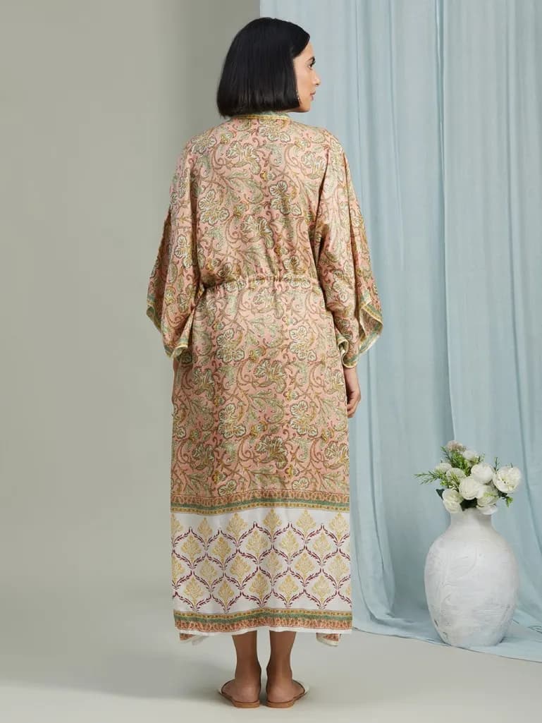MULTI COLOR HAND BLOCK PRINTED KAFTAN