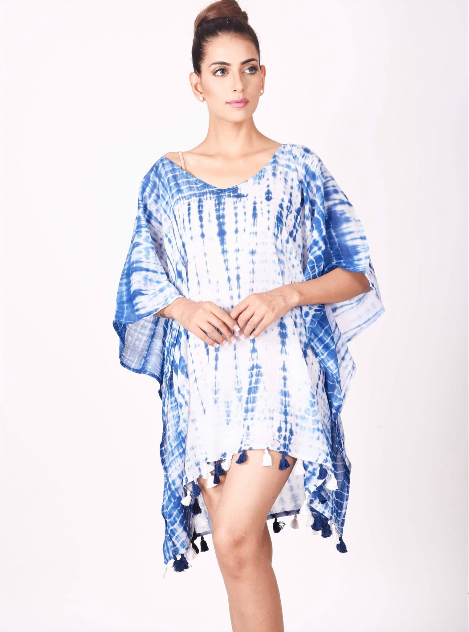 DOT PATTERN TIE AND DYE KAFTAN