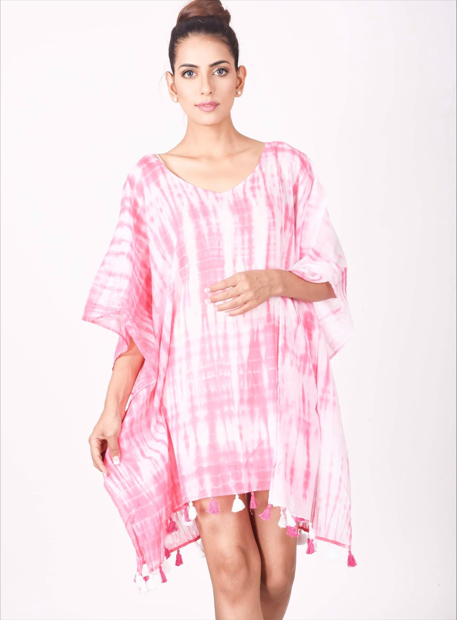 DOT PATTERN TIE AND DYE KAFTAN