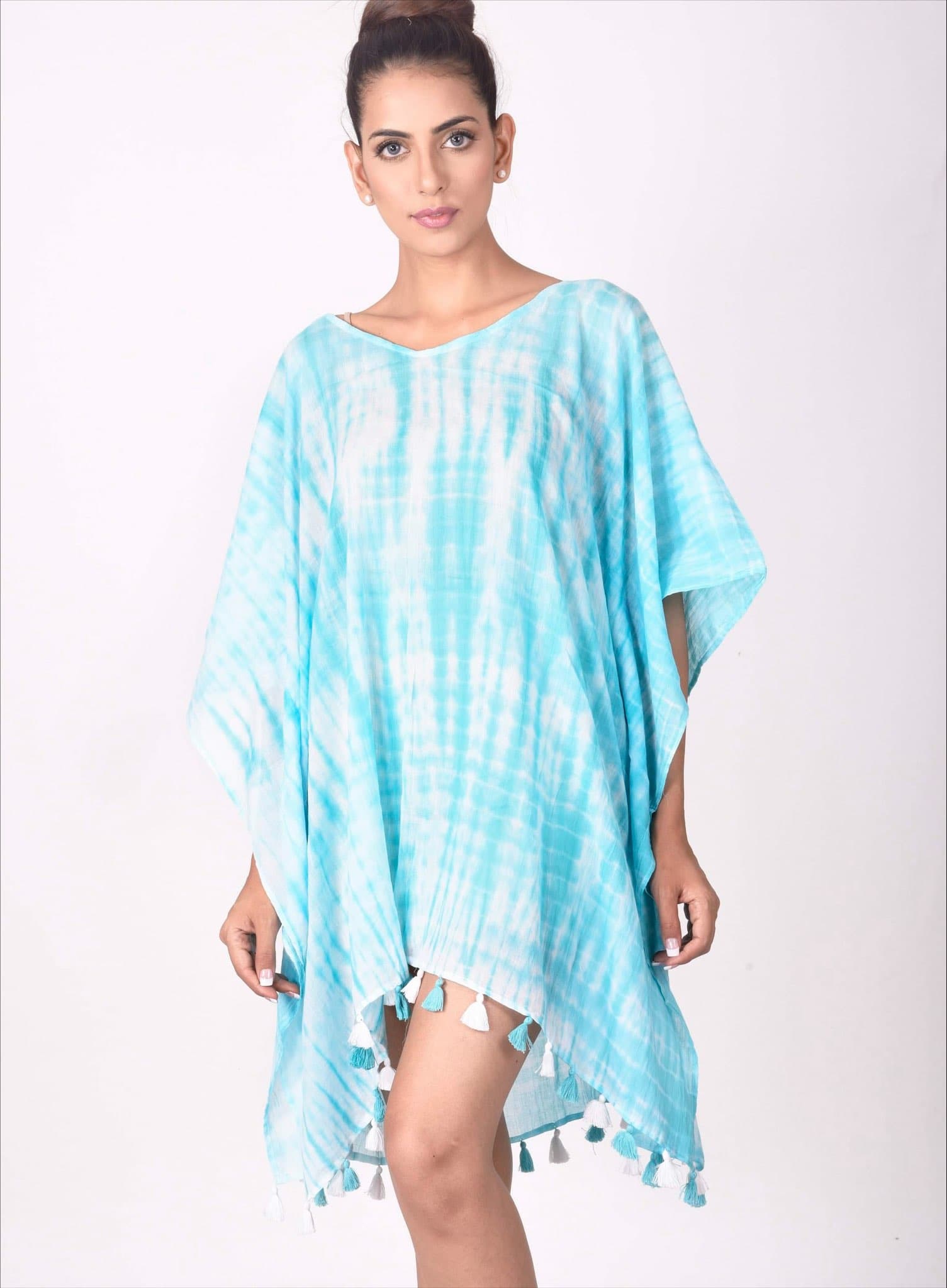 DOT PATTERN TIE AND DYE KAFTAN
