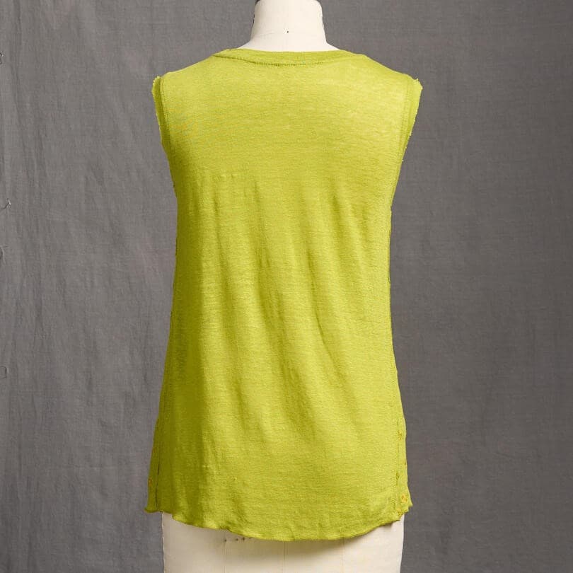 LIME GREEN EMBROIDERY TANK TOP