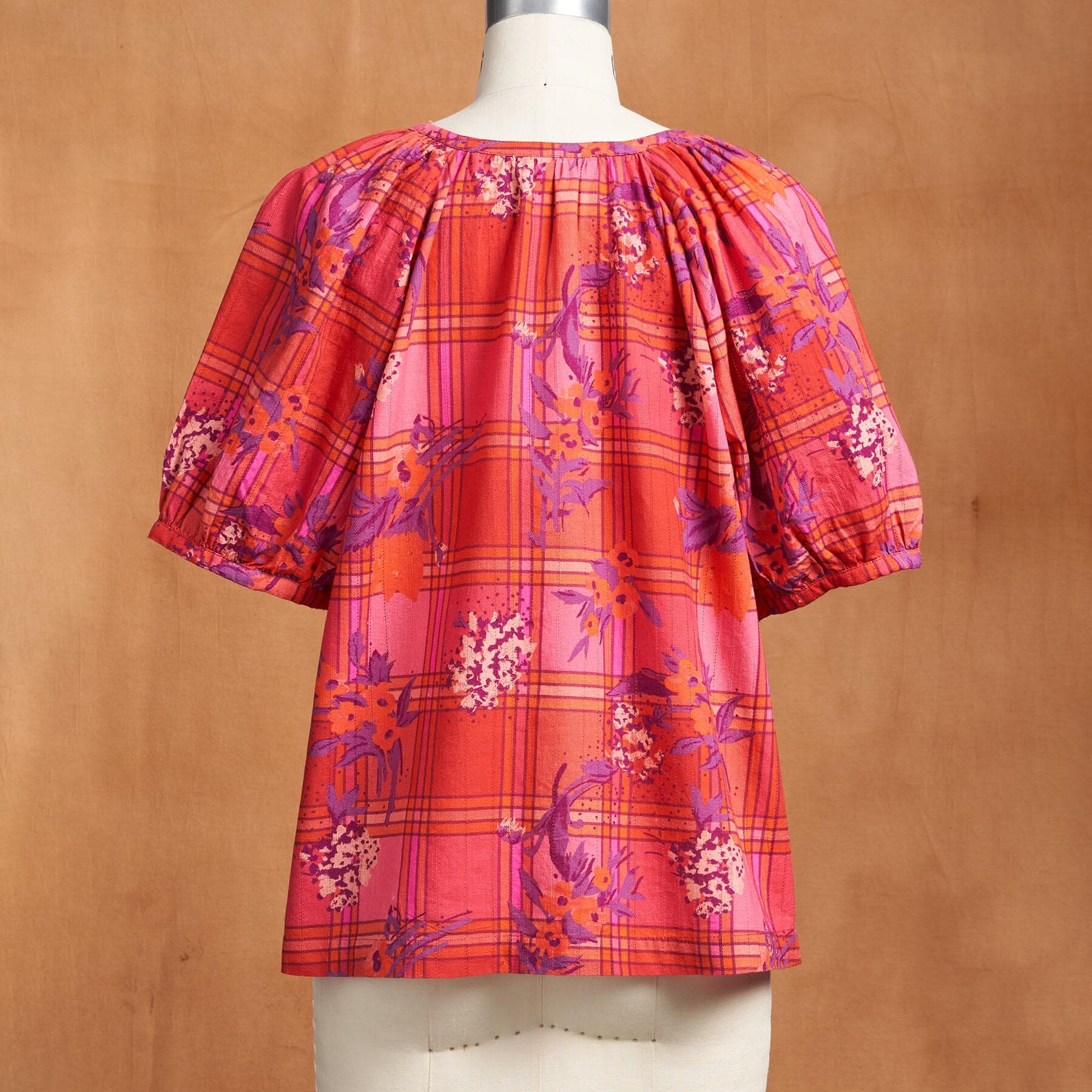 RED FLOWER PRINTED COTTON TOP
