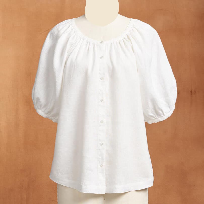 WHITE COTTON BLOUSE TOP