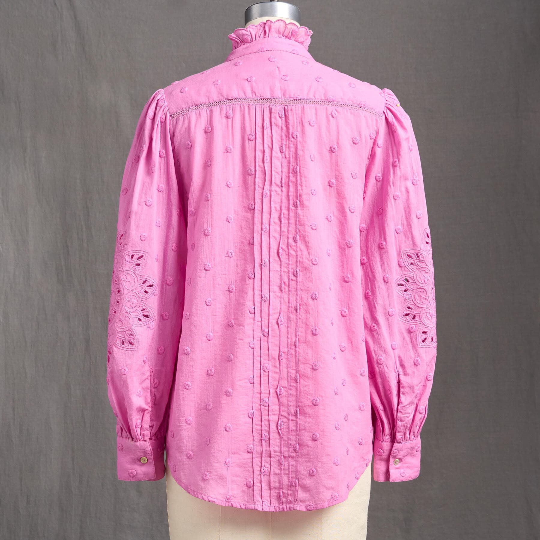 PINK RUFFLE SHIRT