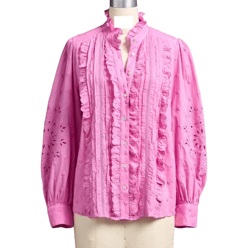 PINK RUFFLE SHIRT