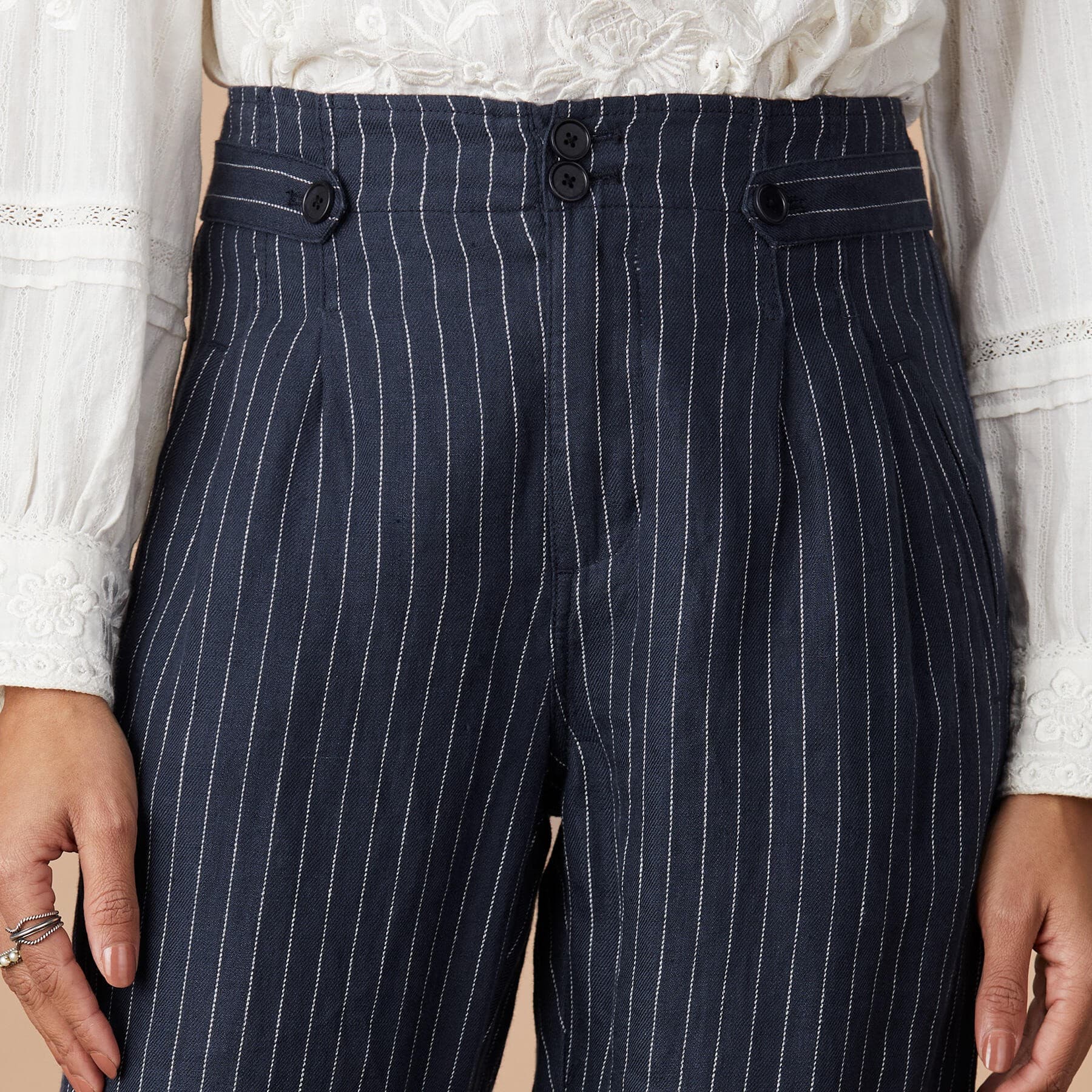 DARK NIGHT STRIPED COTTON PANT