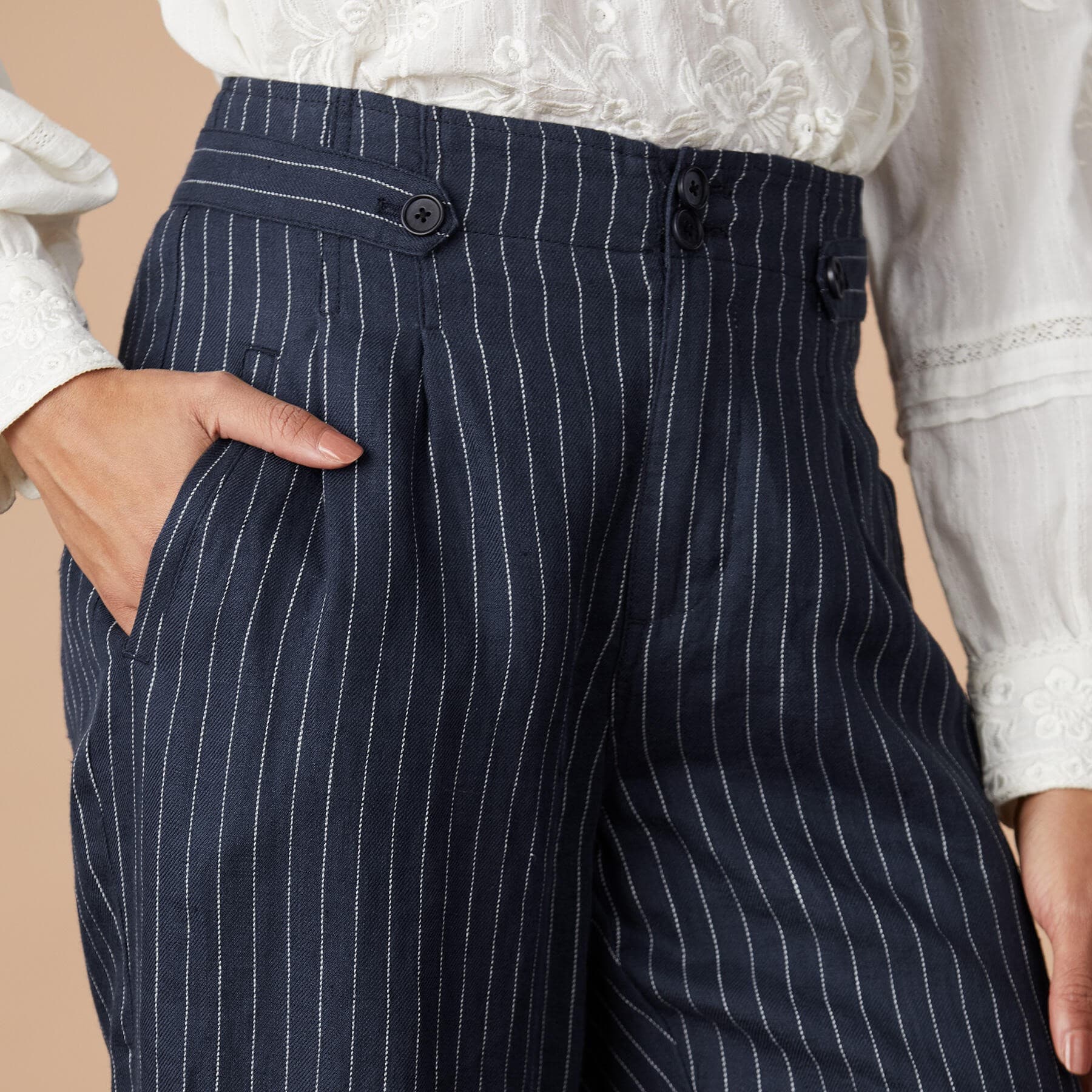 DARK NIGHT STRIPED COTTON PANT