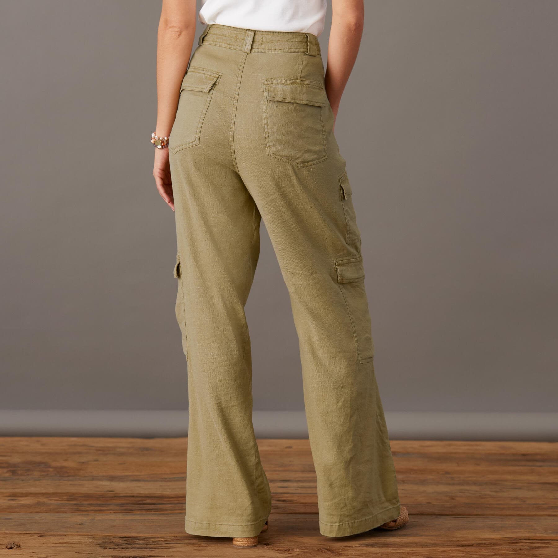 CEDAR WIDE LEG CARGO COTTON PANT
