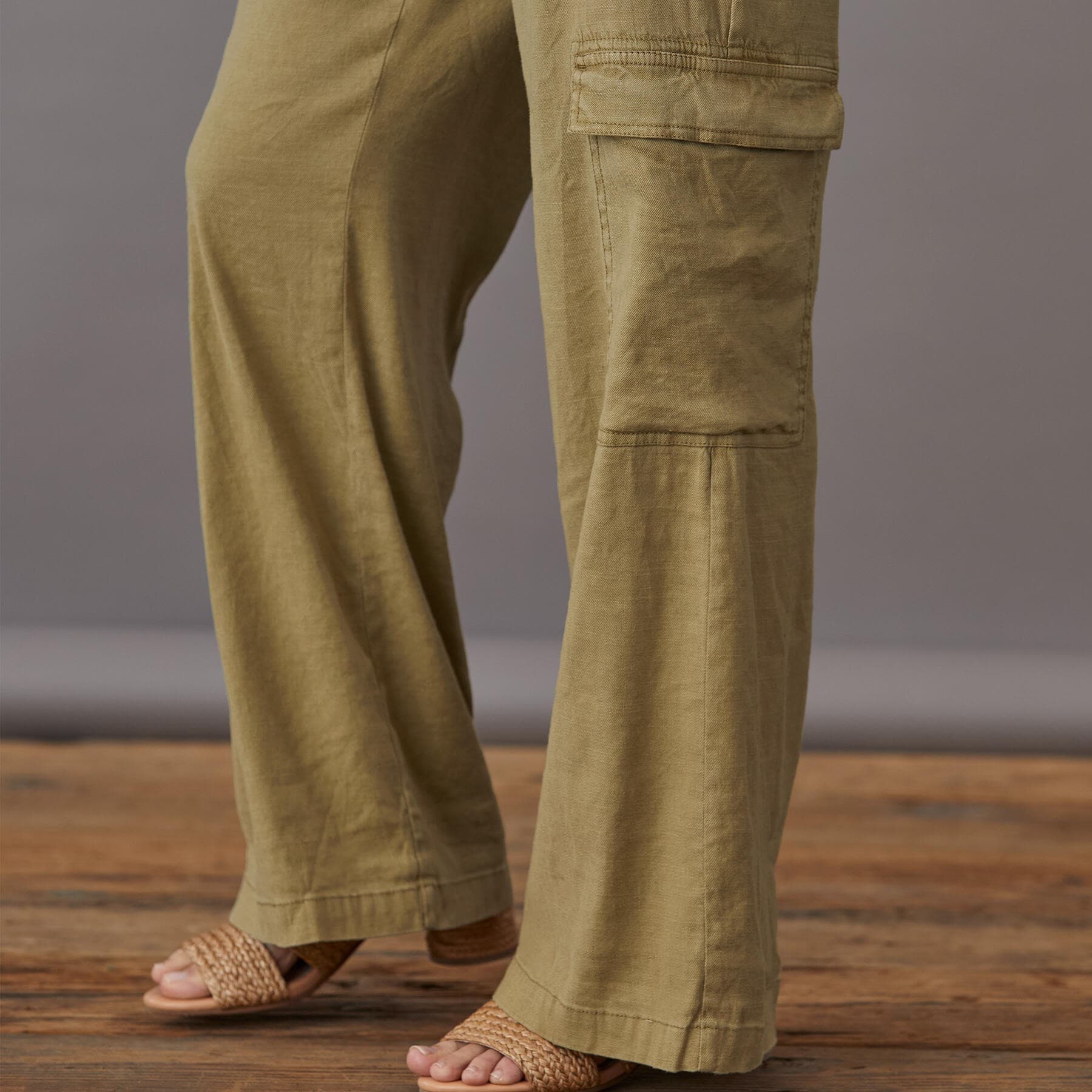 CEDAR WIDE LEG CARGO COTTON PANT