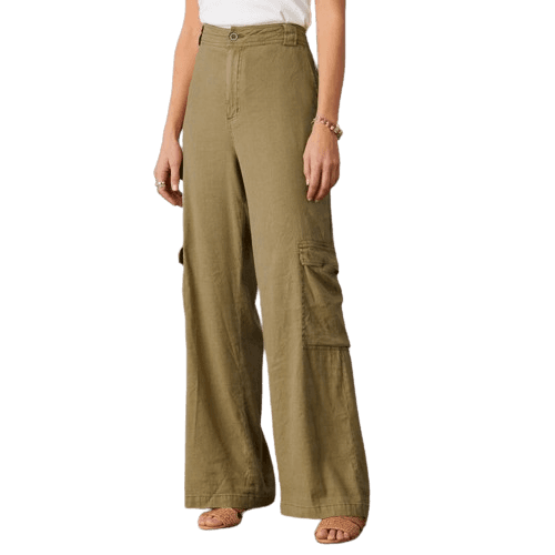 CEDAR WIDE LEG CARGO COTTON PANT
