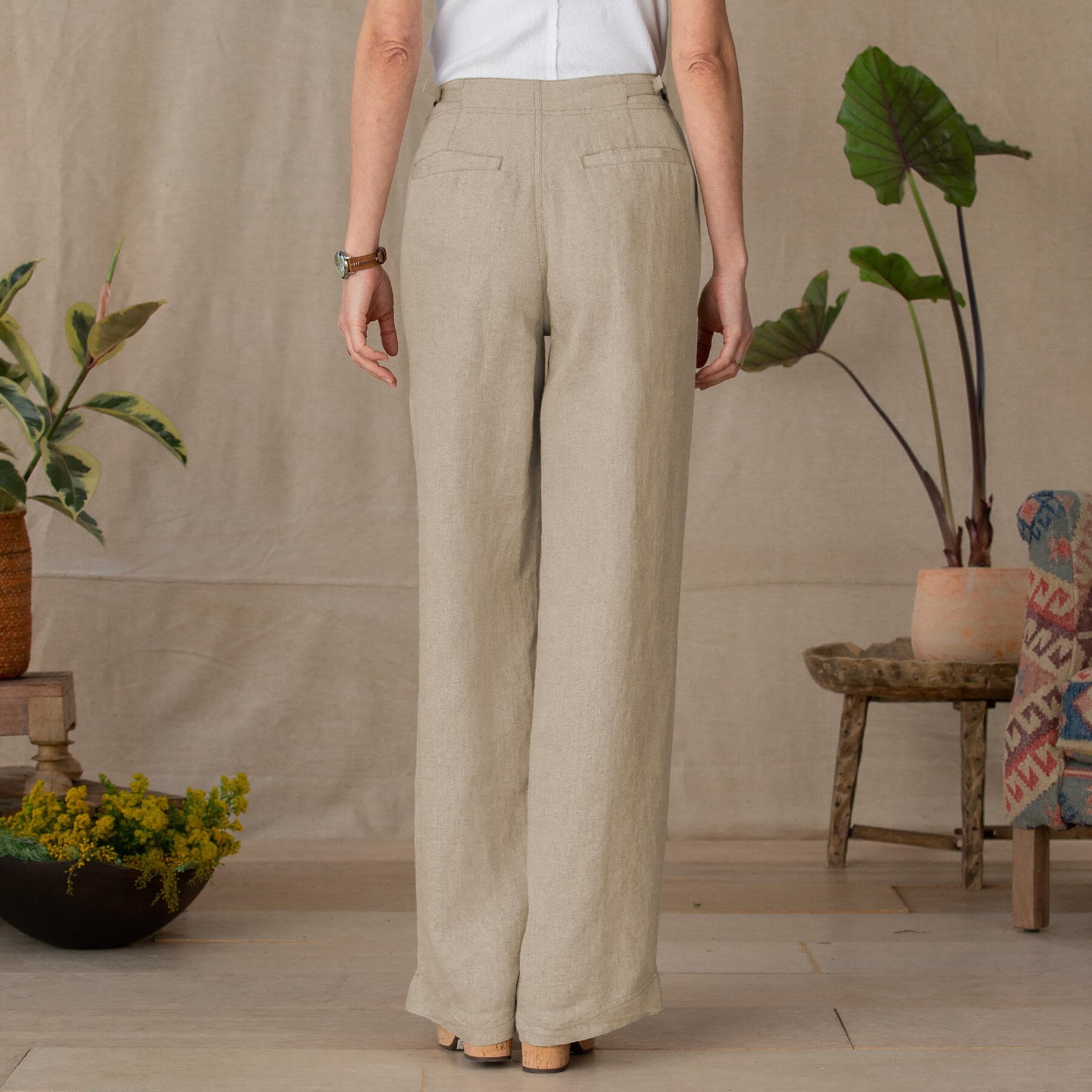 FLEX COLOUR LINEN PANT