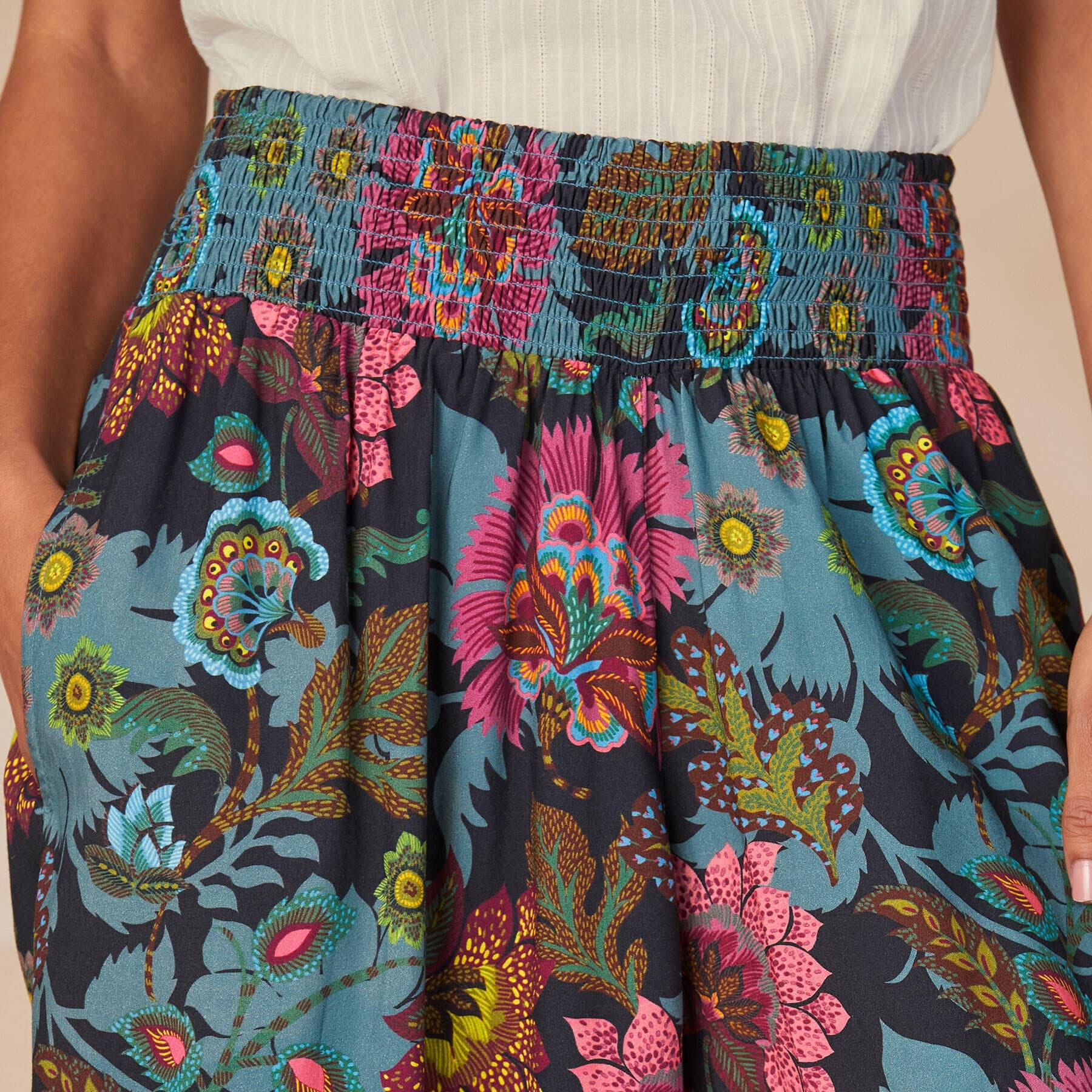 MULTI FLORAL VISCOSE PANT