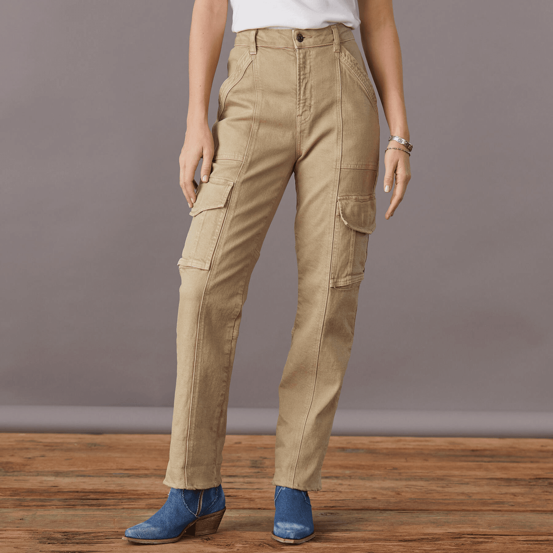 KHAKI CARGO COTTON PANT