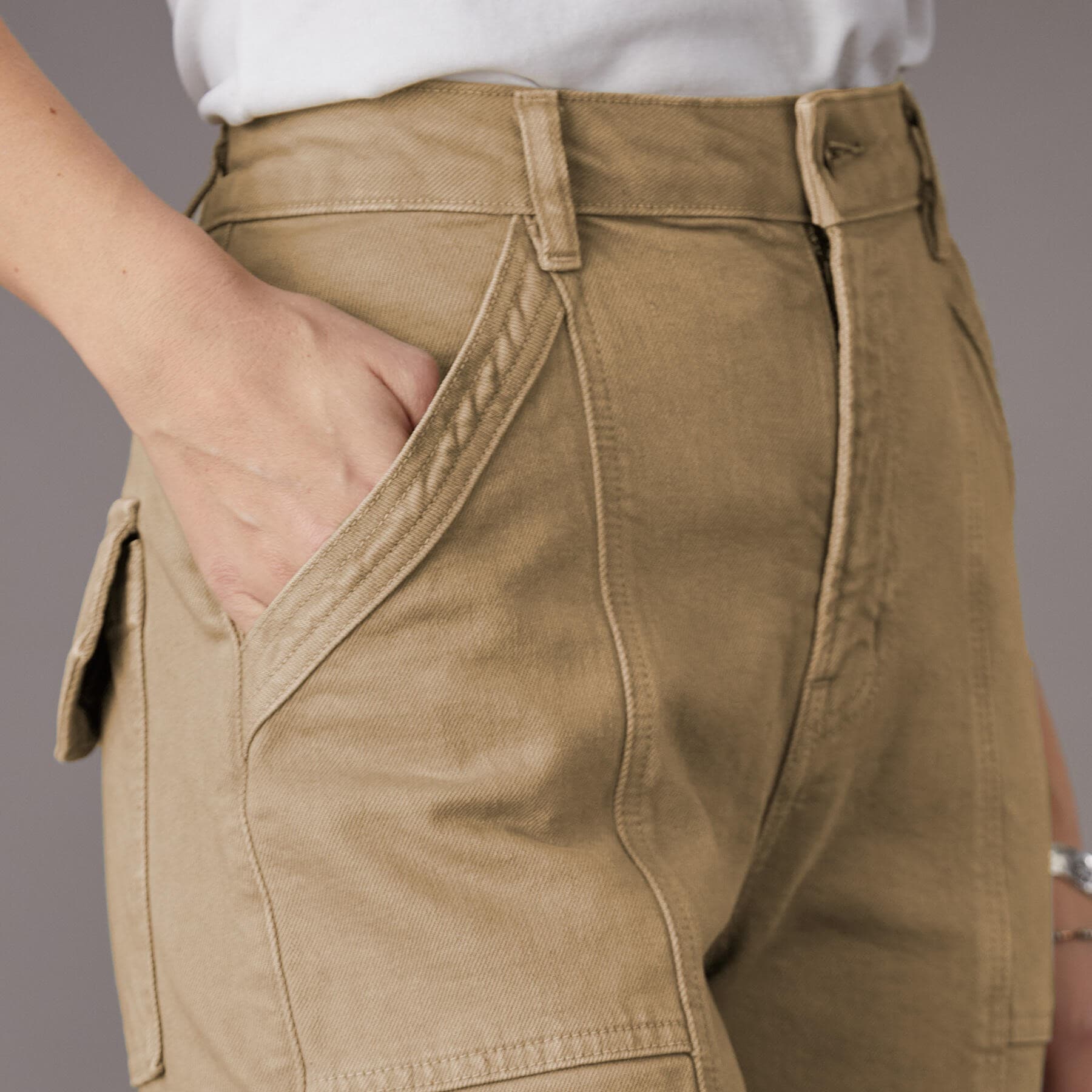 KHAKI CARGO COTTON PANT