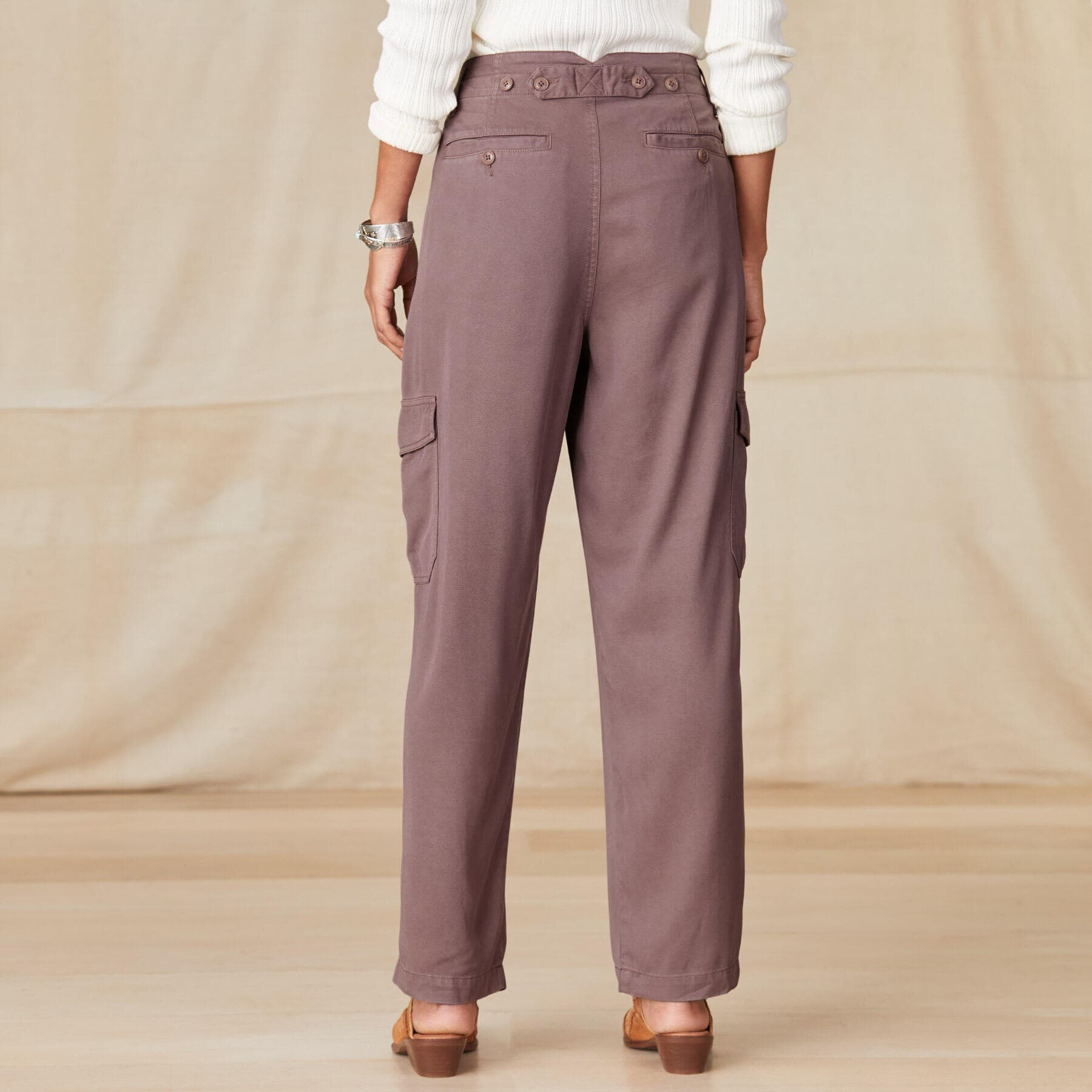 DUSTY ROSE CARGO COTTON PANT