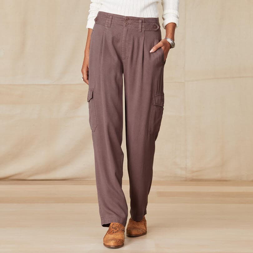 DUSTY ROSE CARGO COTTON PANT