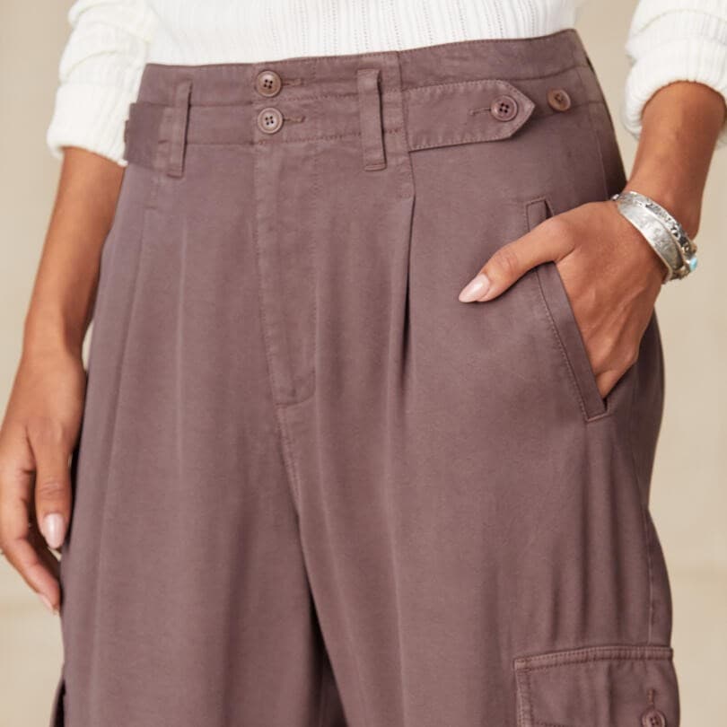 DUSTY ROSE CARGO COTTON PANT