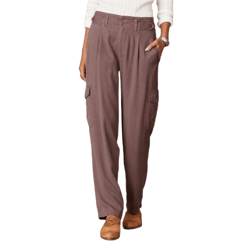 DUSTY ROSE CARGO COTTON PANT