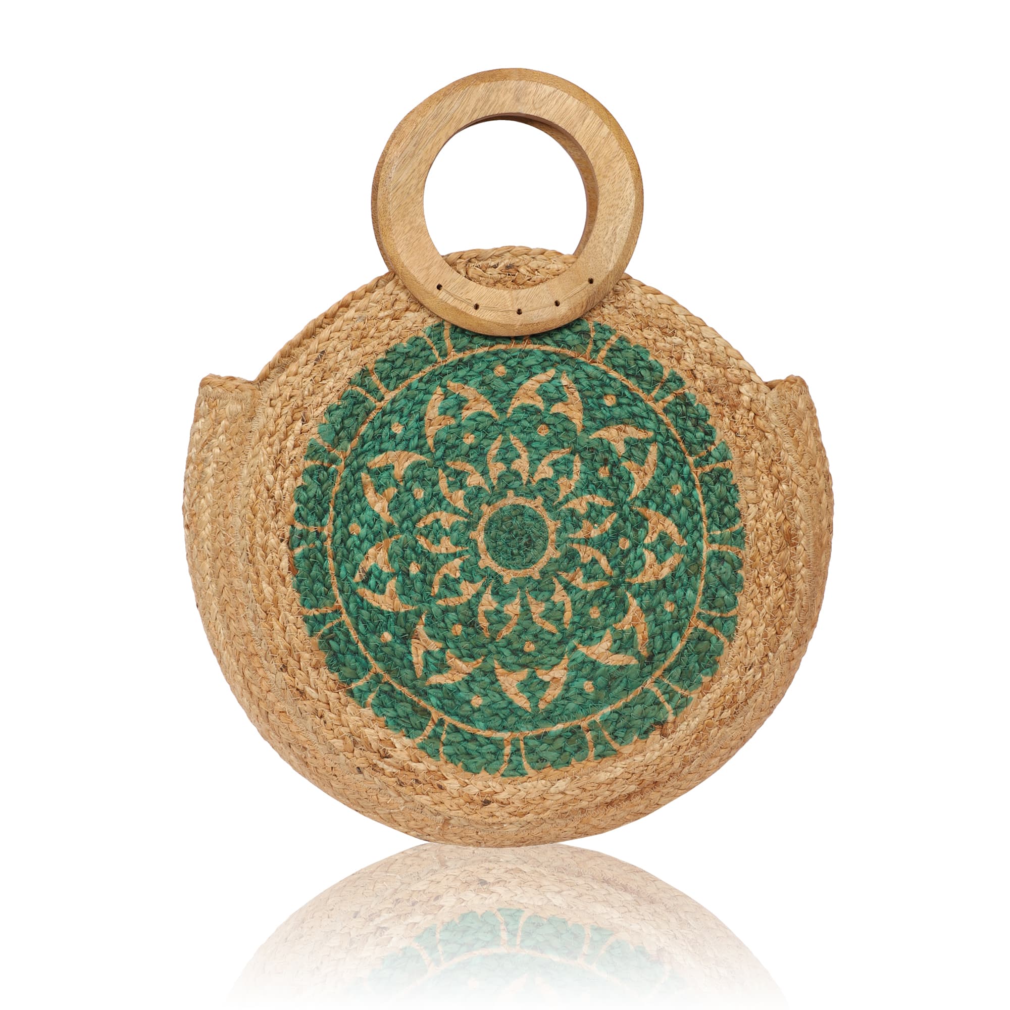 FLORAL PRINT JUTE  BAG