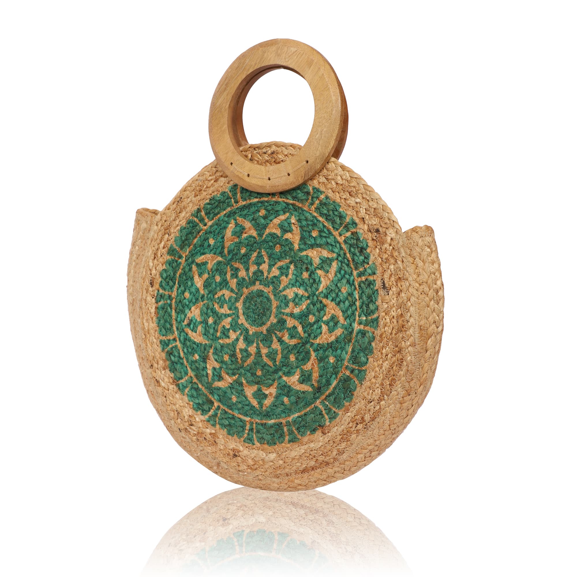 FLORAL PRINT JUTE  BAG