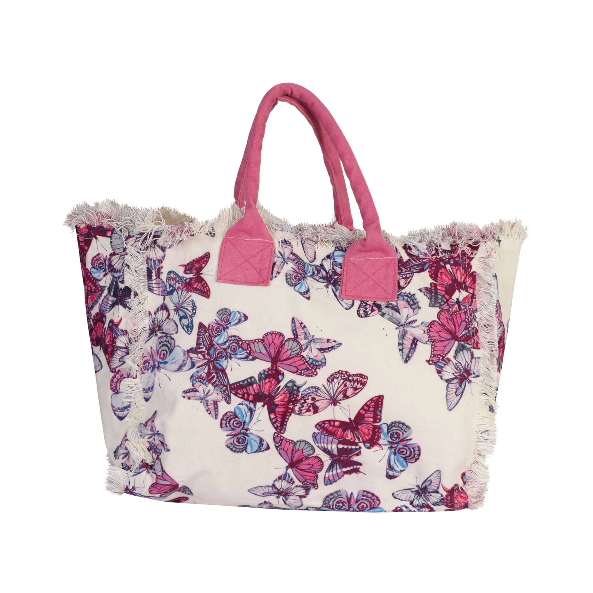 BUTTERFLY PRINT BEACH BAG