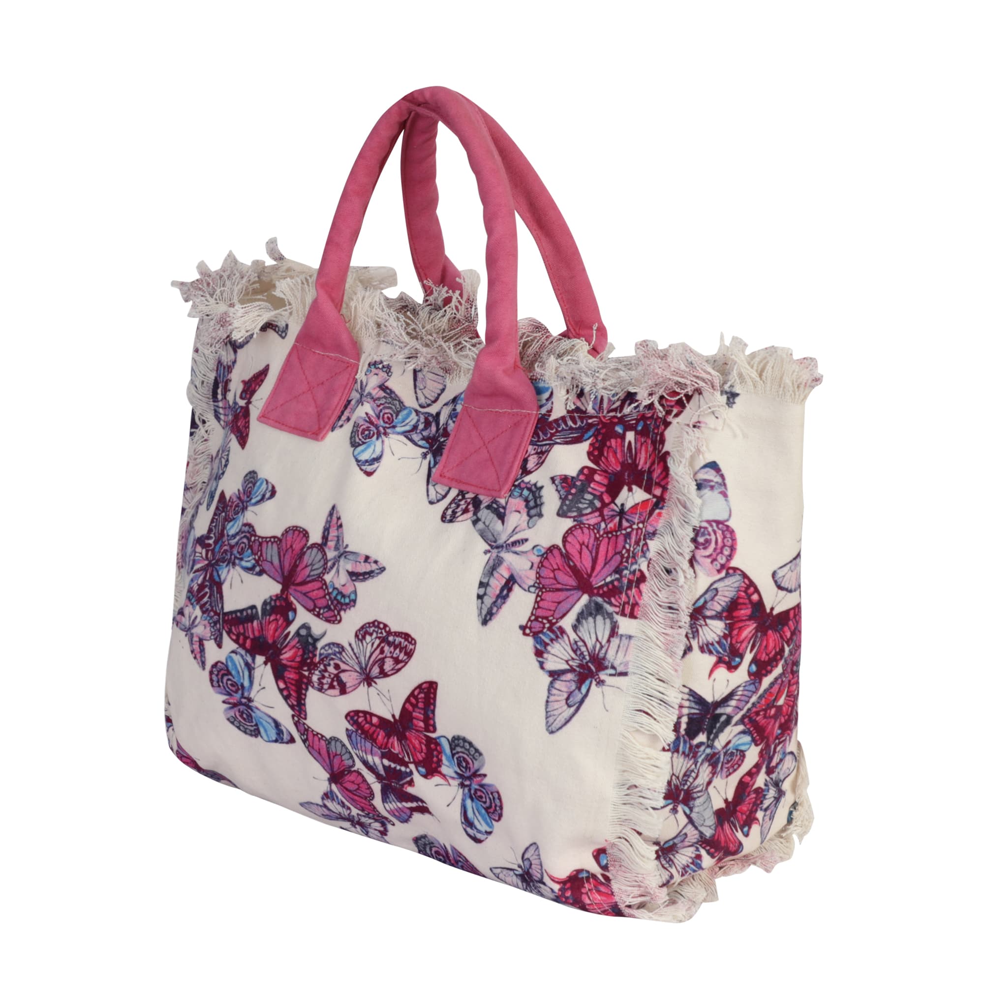 BUTTERFLY PRINT BEACH BAG