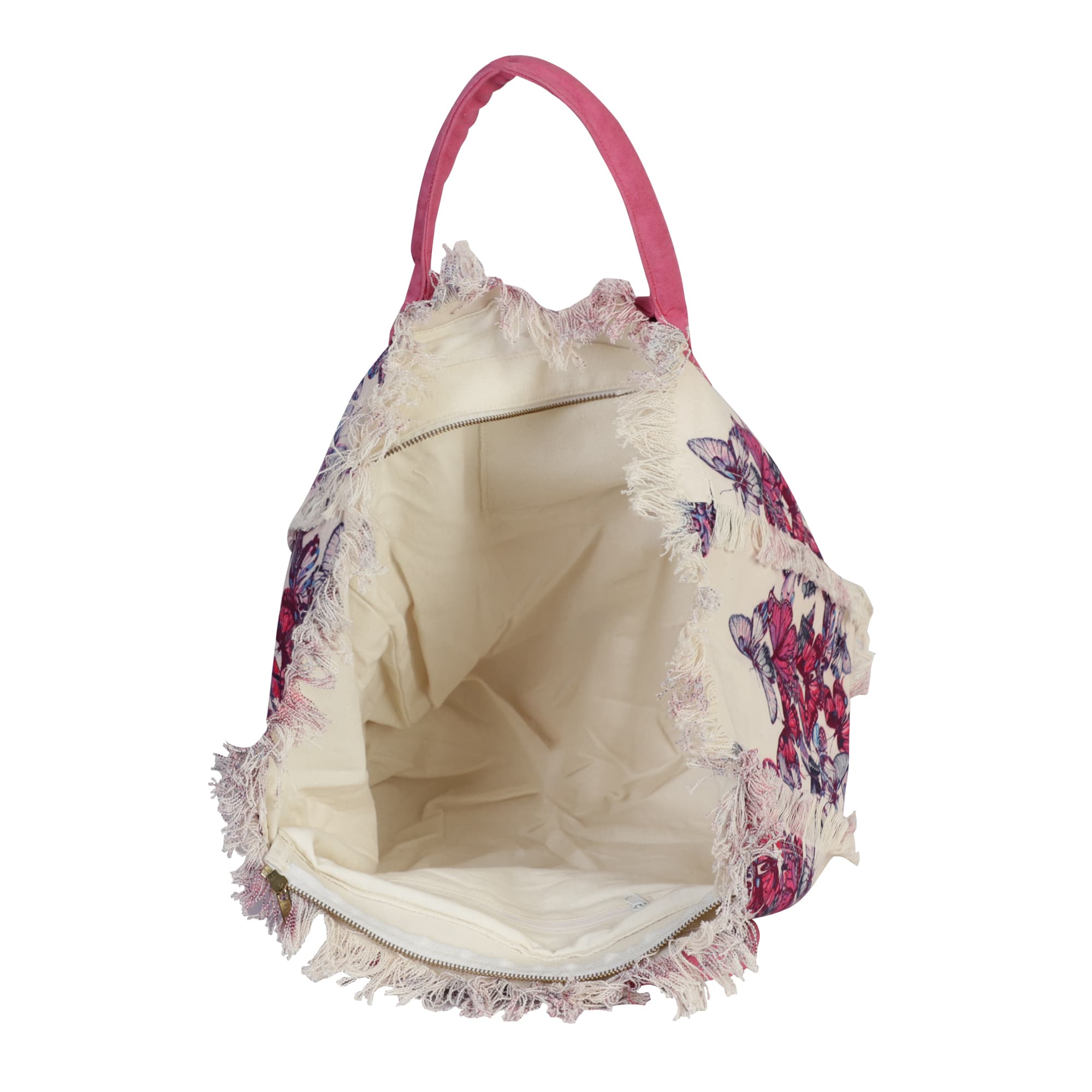 BUTTERFLY PRINT BEACH BAG