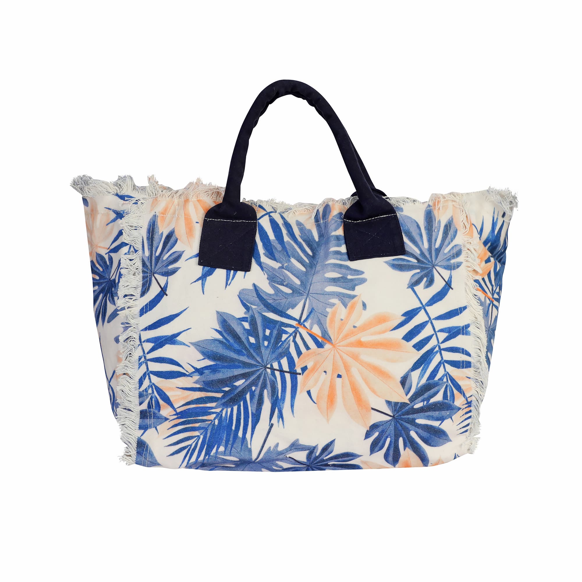 MAPLE LEAF PRINT BEACH BAG