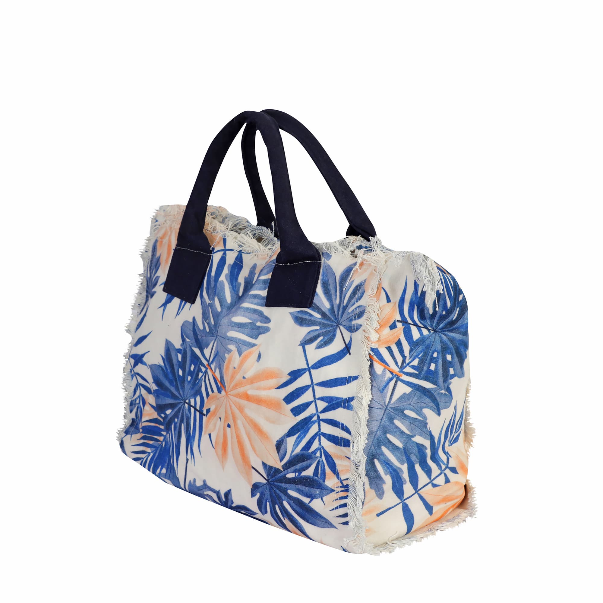 MAPLE LEAF PRINT BEACH BAG