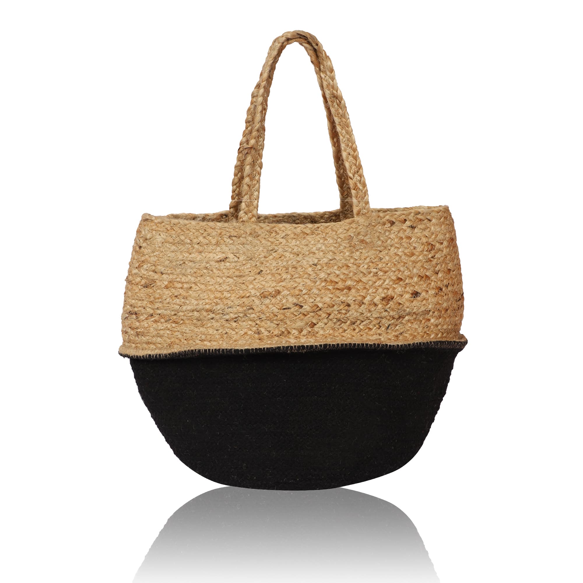 TWO TONE  JUTE TOTE BAG