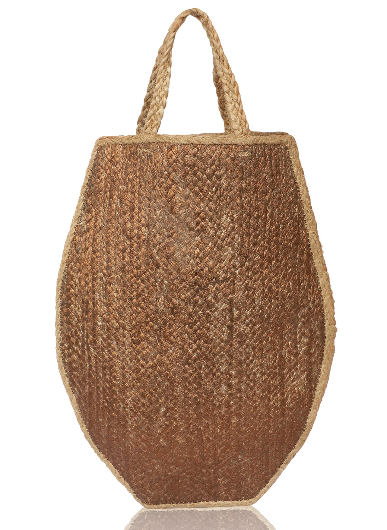 COPPER BRAIDED JUTE TOTE BAG
