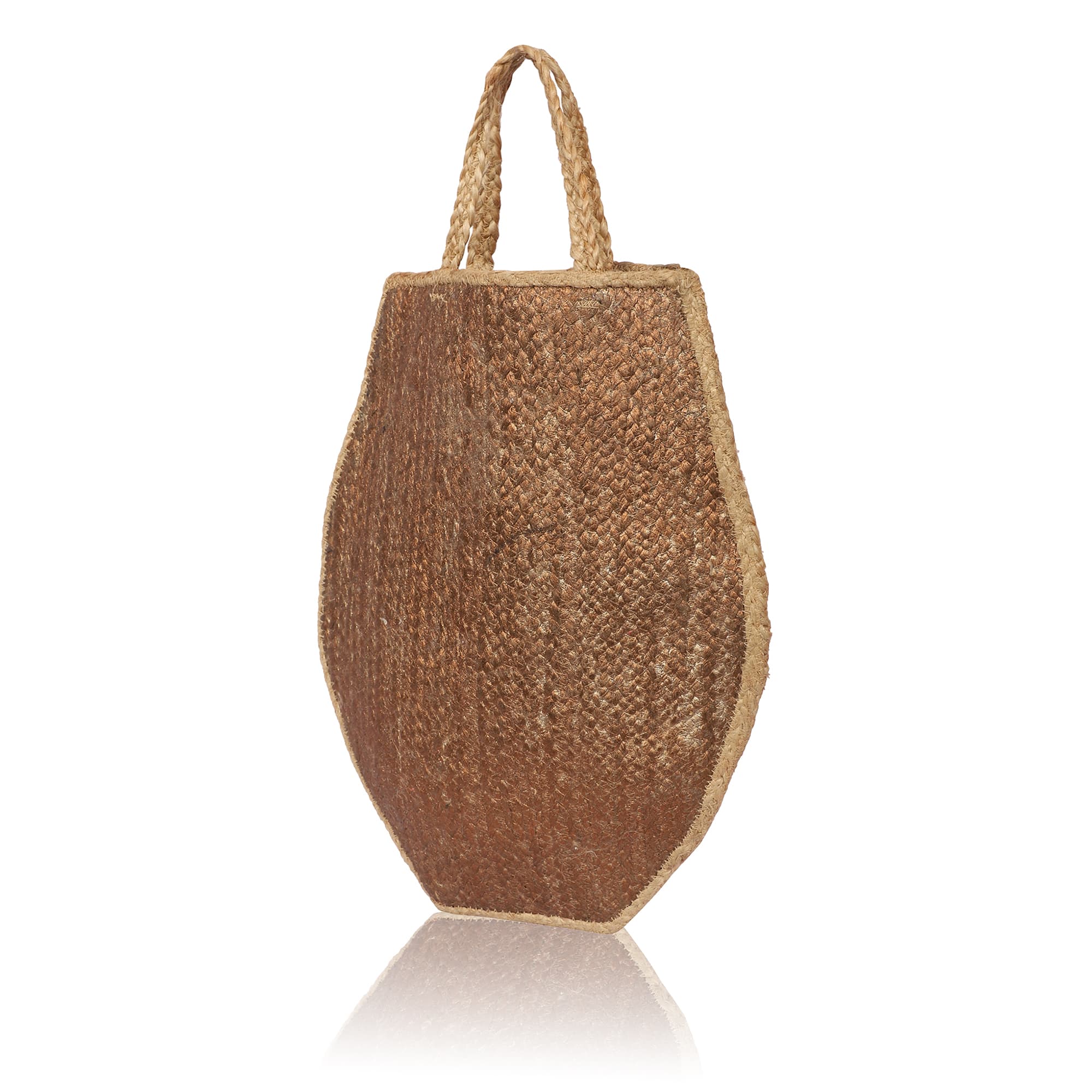 COPPER BRAIDED JUTE TOTE BAG