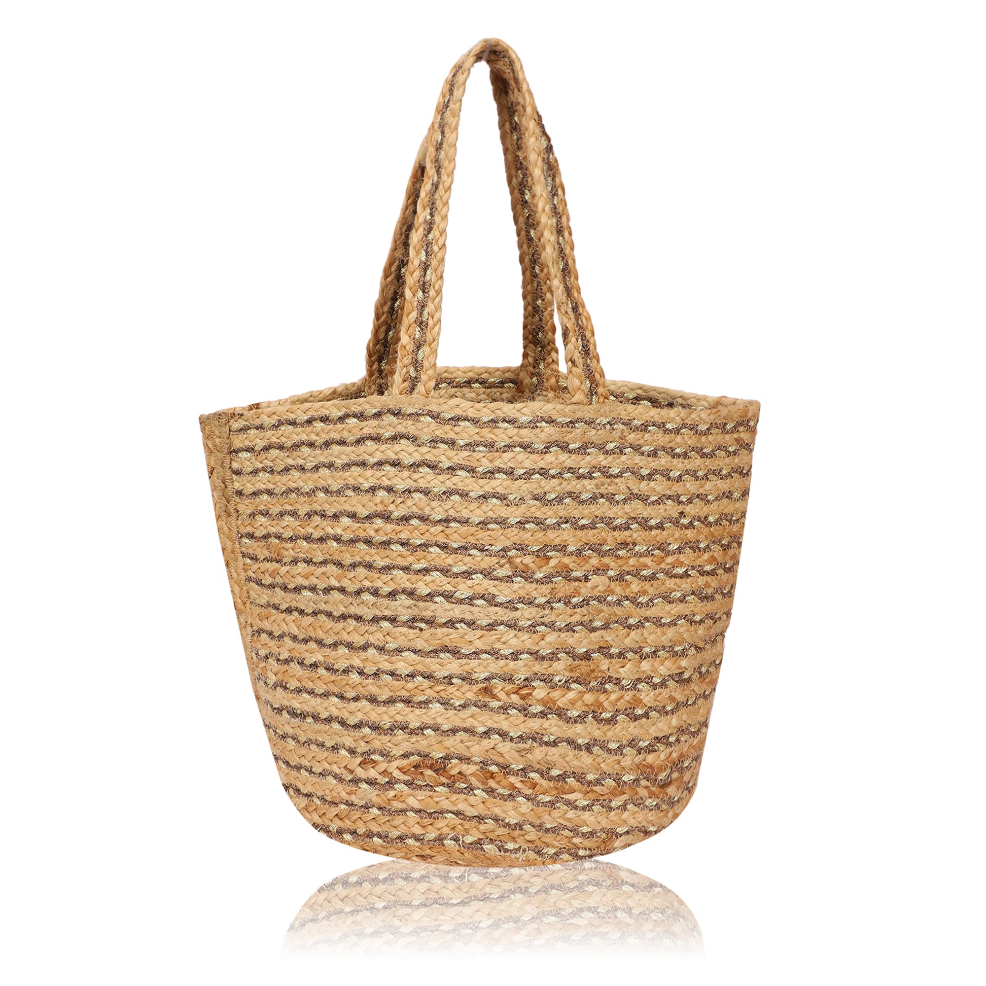 STRIPES WOVEN TOTE BAG