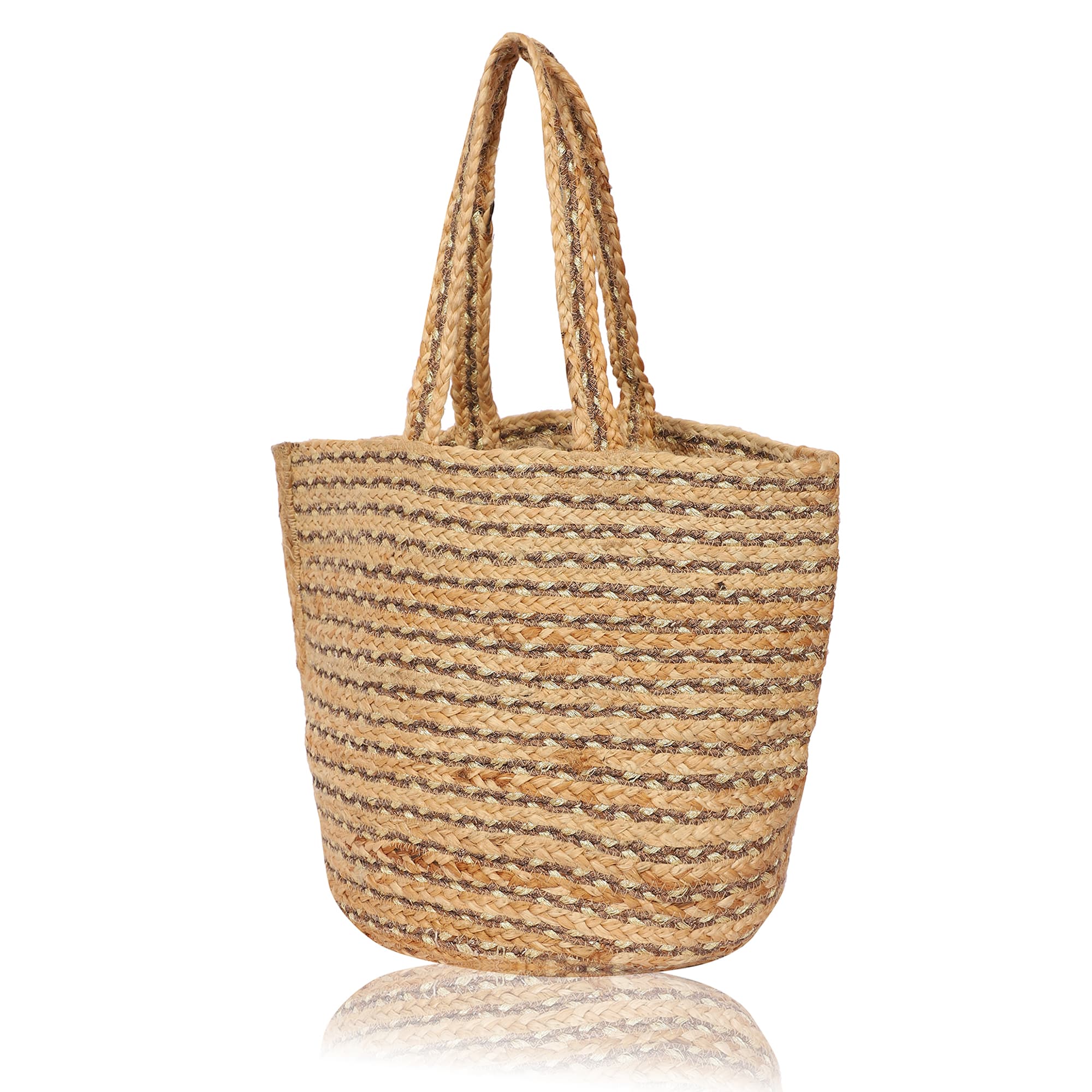 STRIPES WOVEN TOTE BAG