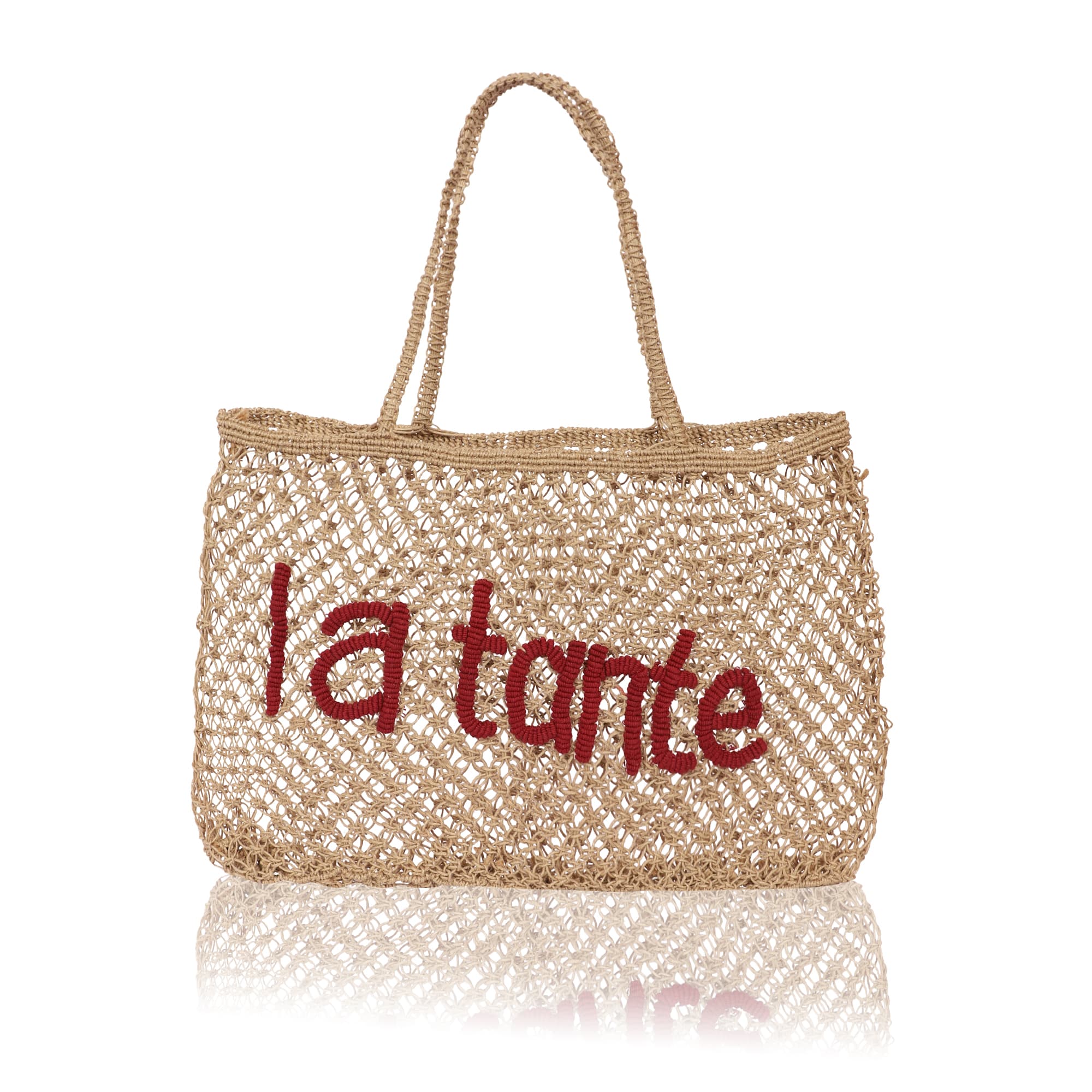 LA TANTE JUTE MACRAME  TOTE BAG