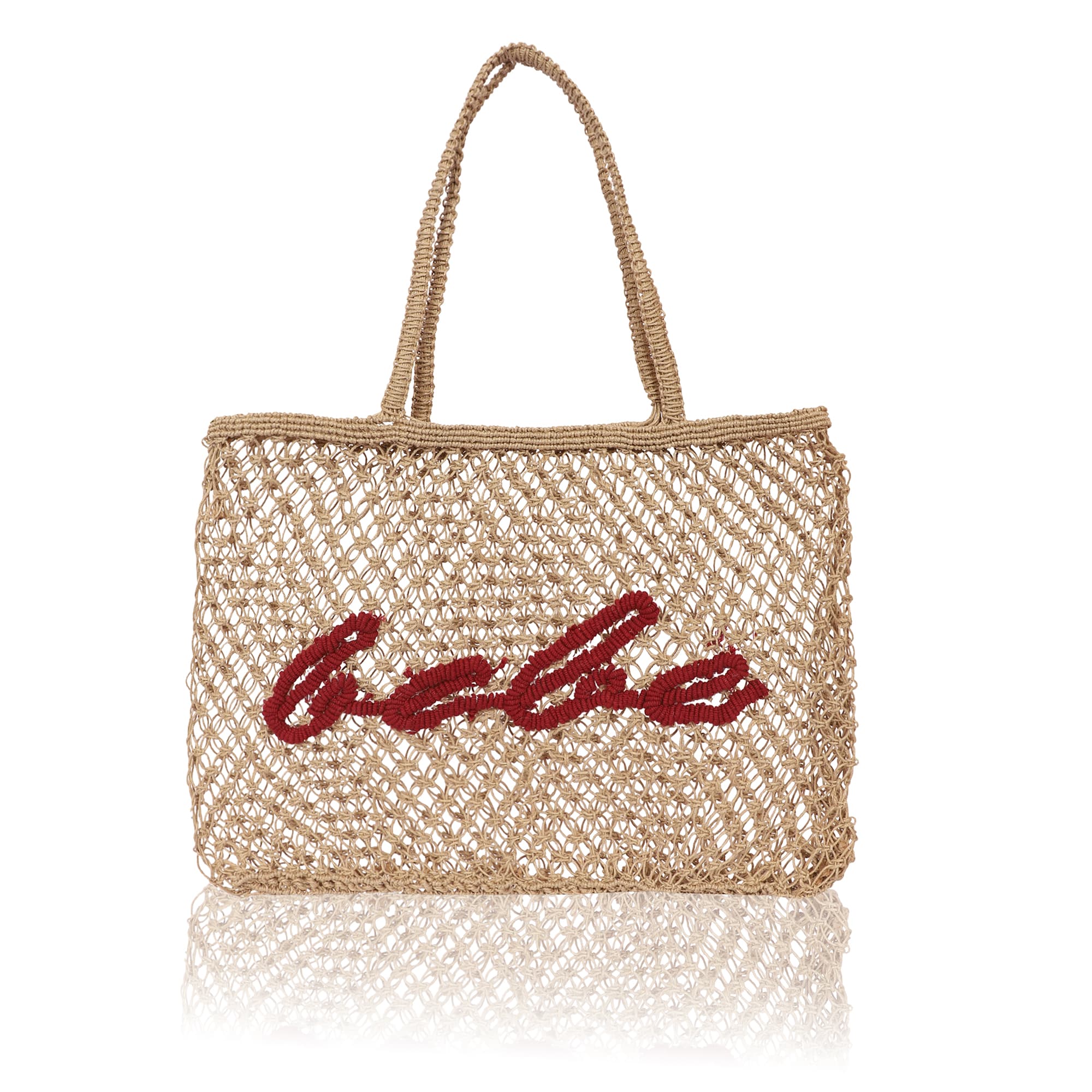 BABE JUTE MACRAME  TOTE BAG