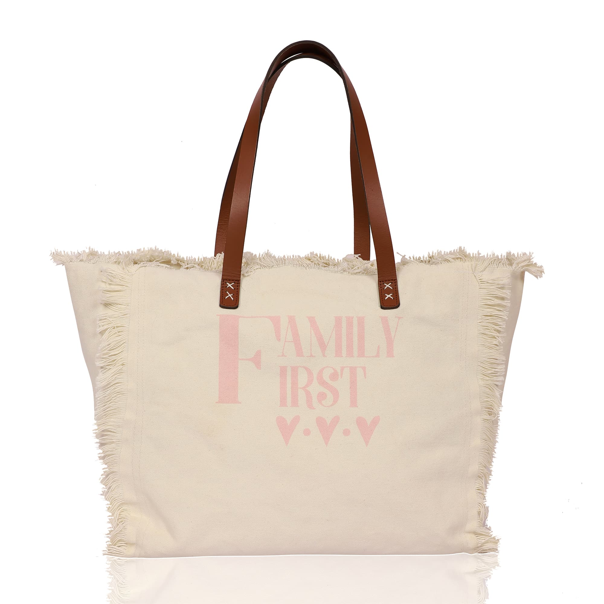 FAMILY FIRST PRINT BEACH BAG