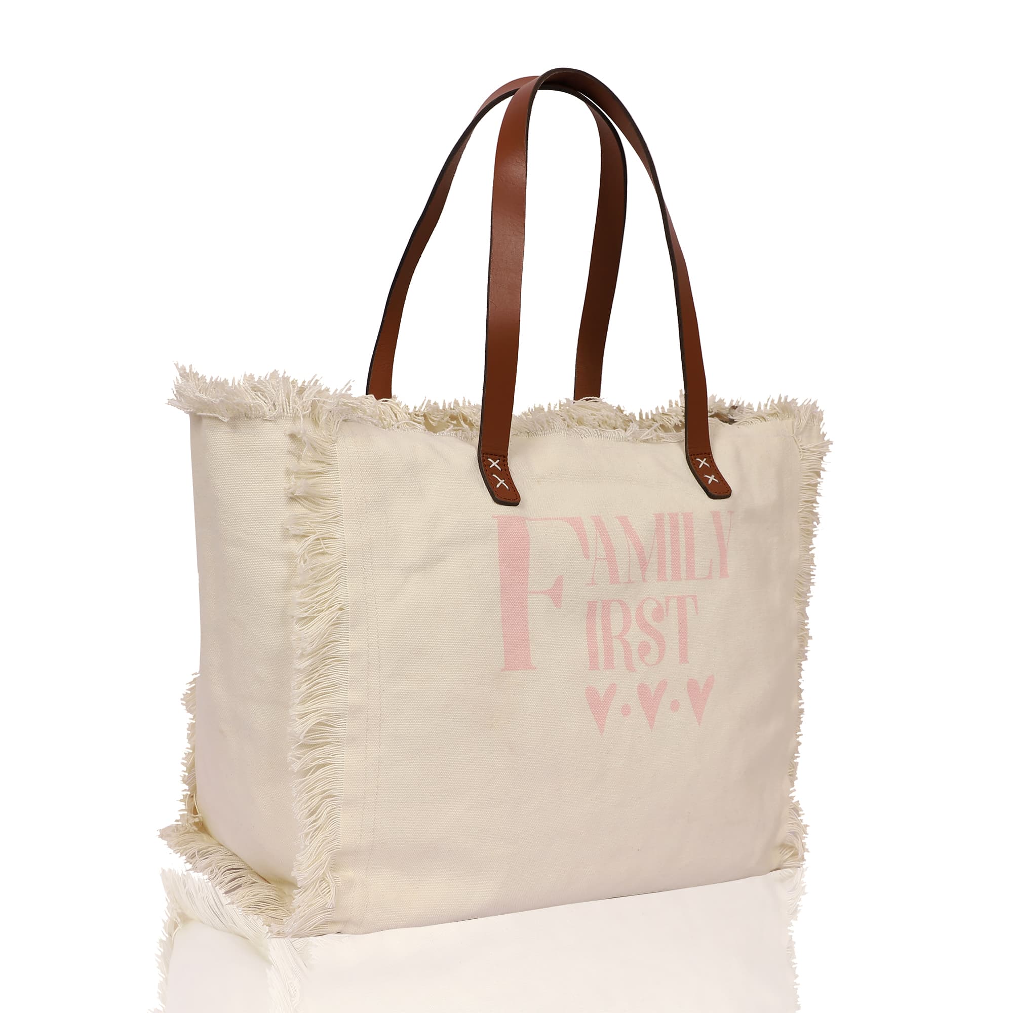 FAMILY FIRST PRINT BEACH BAG