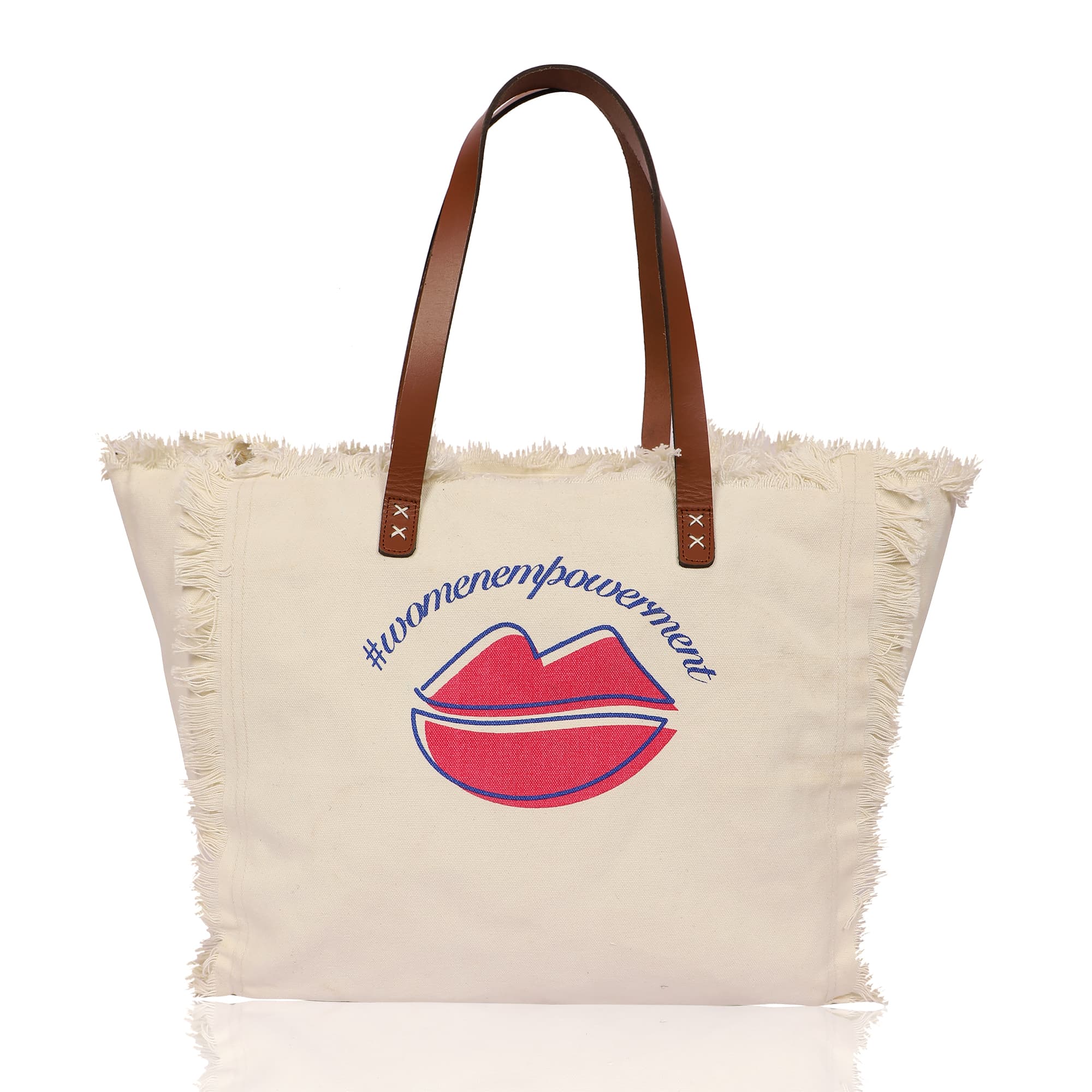 WOMEN POWERMENT  PRINT BEACH BAG