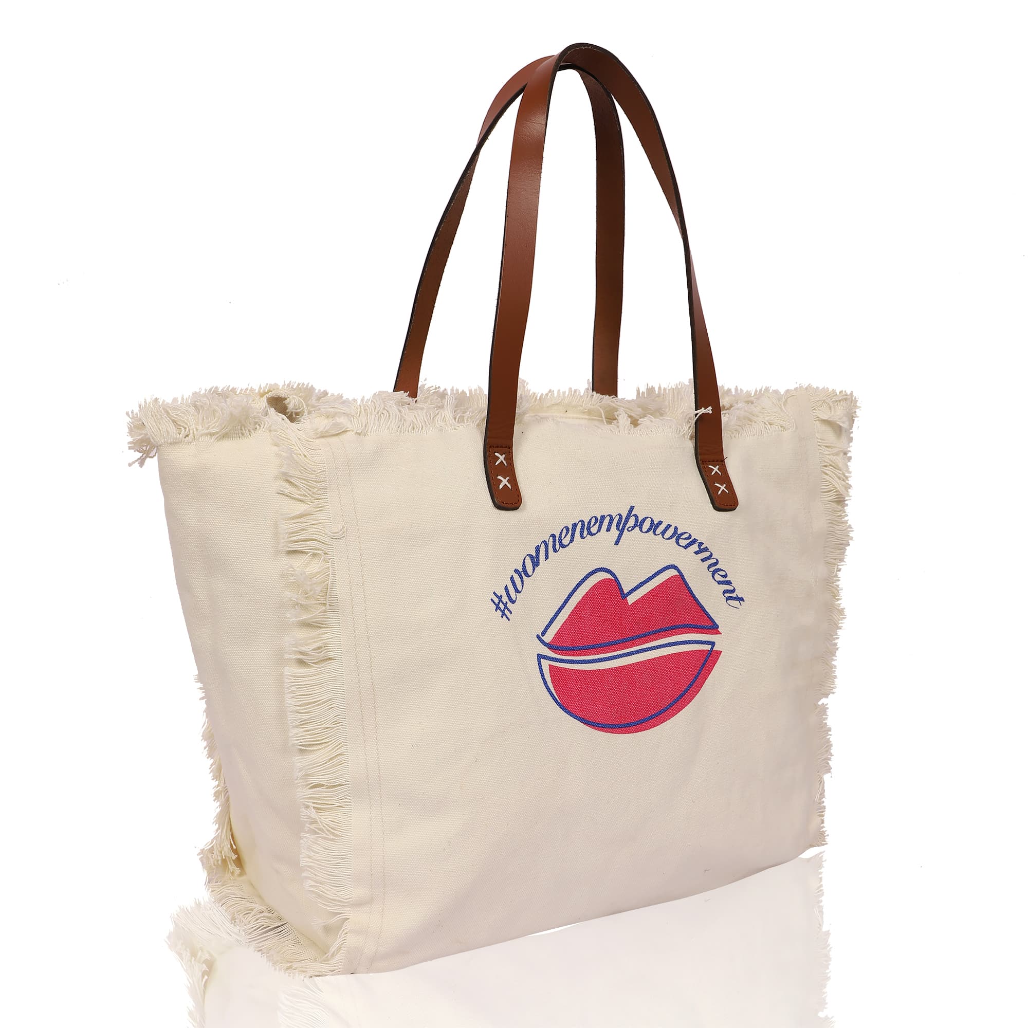 WOMEN POWERMENT  PRINT BEACH BAG